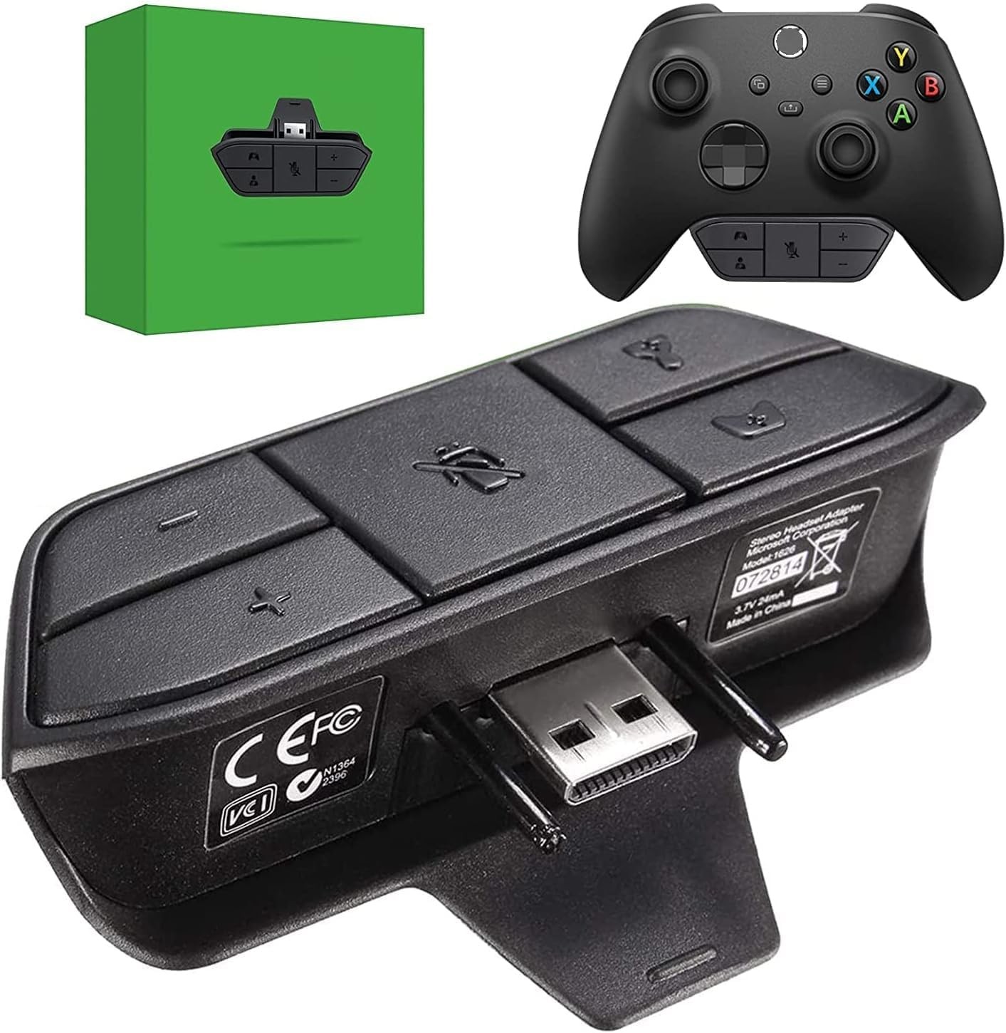 Headset Adapter for Xbox Controller, Mic One/One black