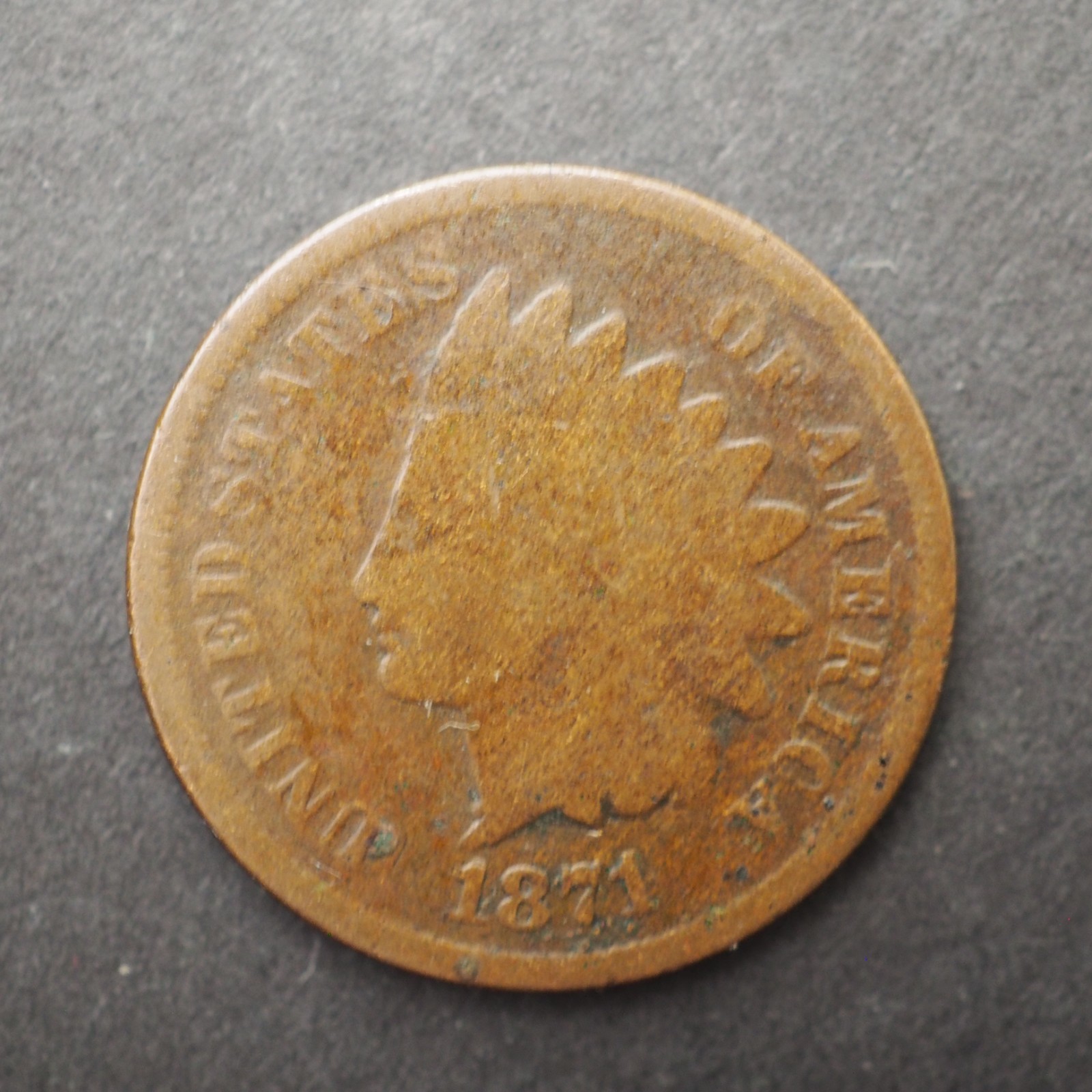 1871 INDIAN HEAD CENT - FREE SHIPPING! C4573