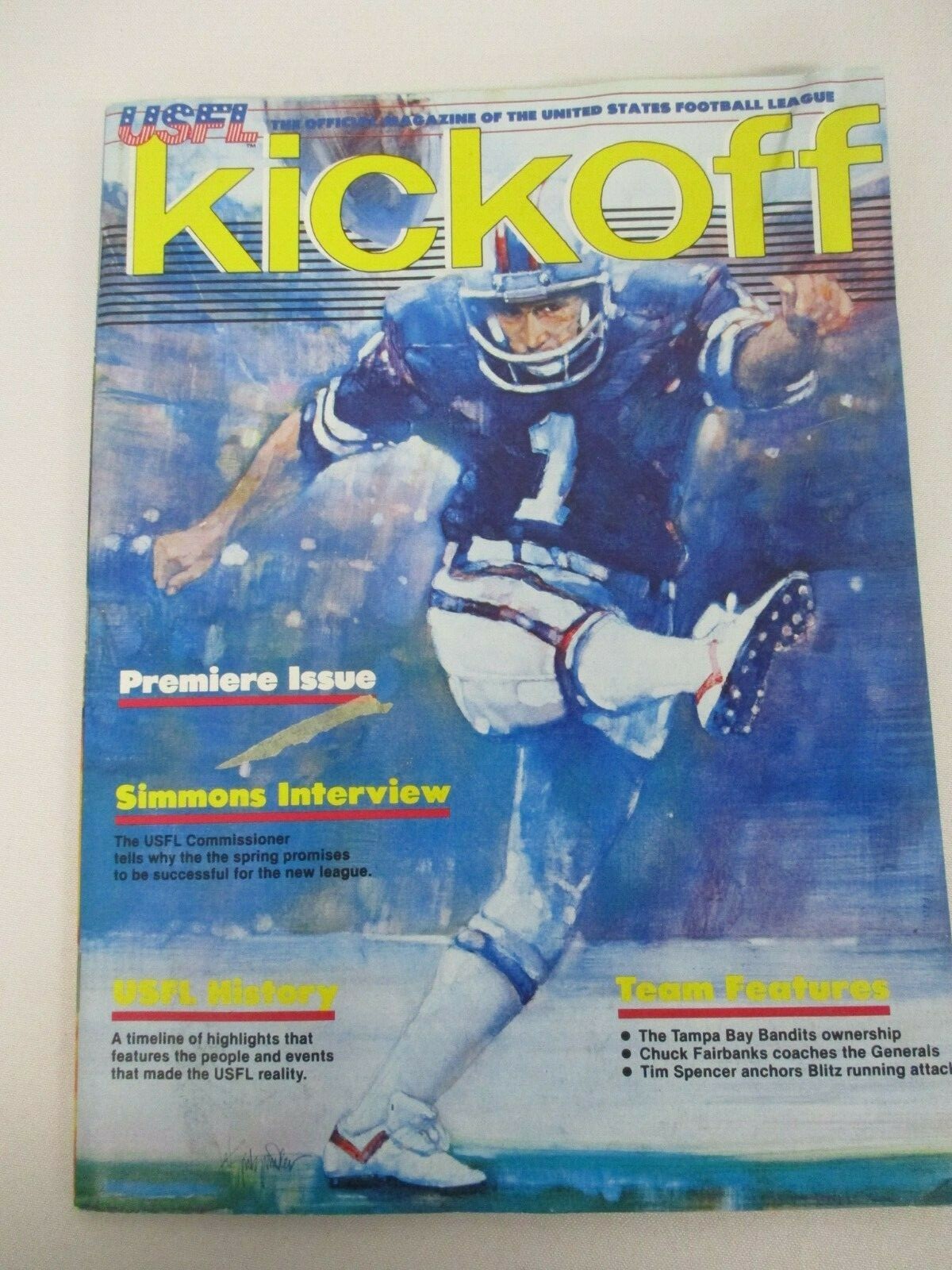 1983 USFL KICKOFF PROGRAM TAMPA BAY vs NJ GENERALS KICKOFF PROGRAM