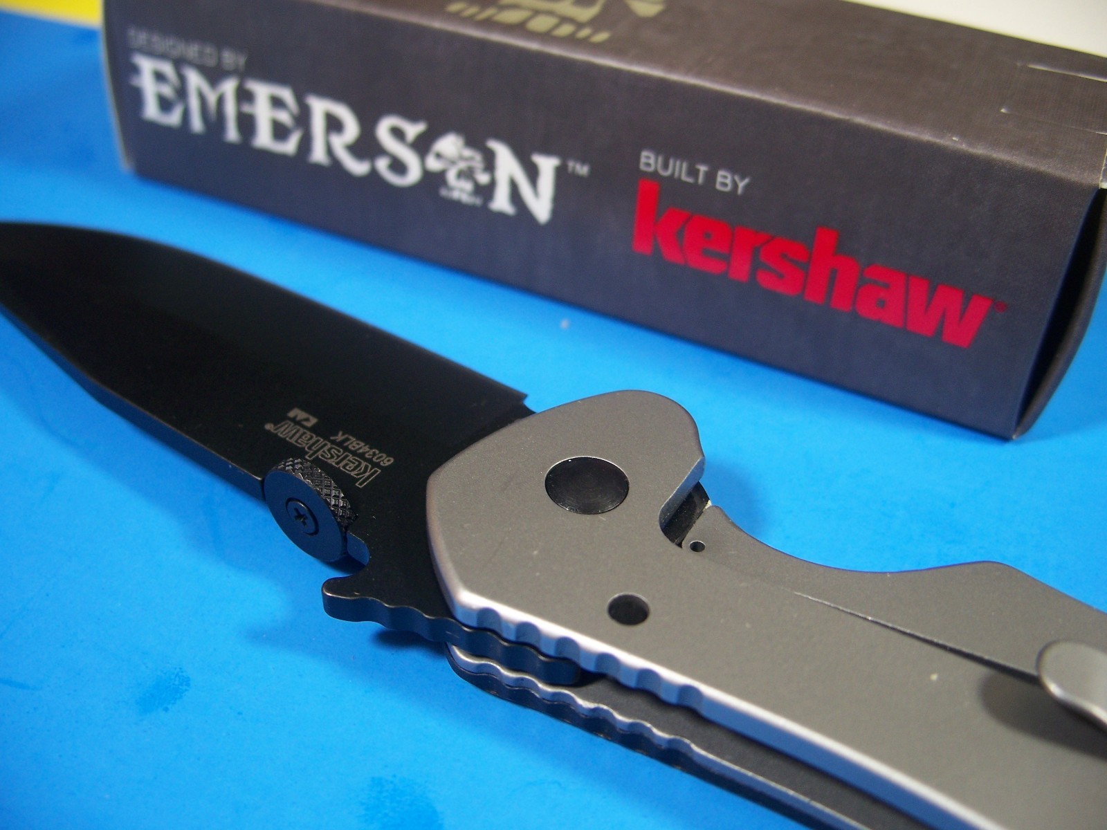 KERSHAW EMERSON - CQC-6K Black G-10 instant-opening wave Knife KAI 6034BLK