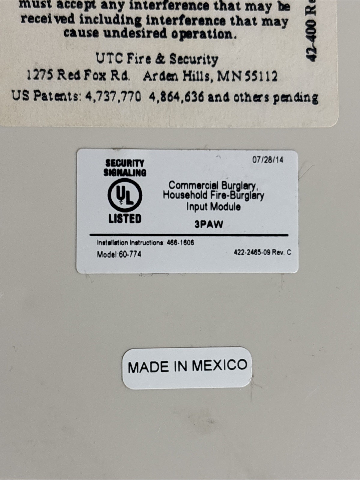 2 ITI BUS 8 ZONE HARDWIRE INPUT MODULES 60-744