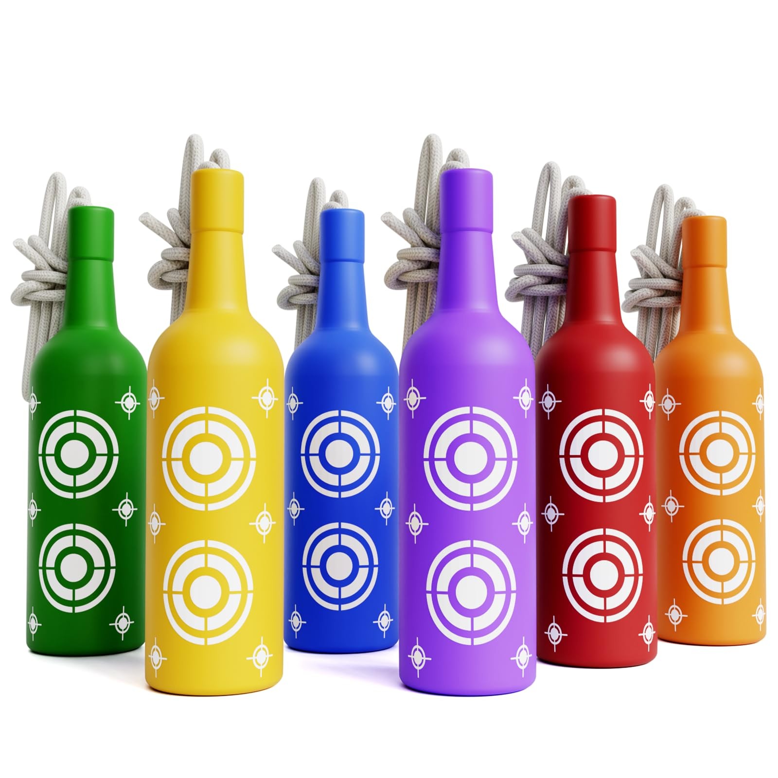 6 Pack Plastic Bottles Shooting Targets, Resetting Targets for Shooting Range...