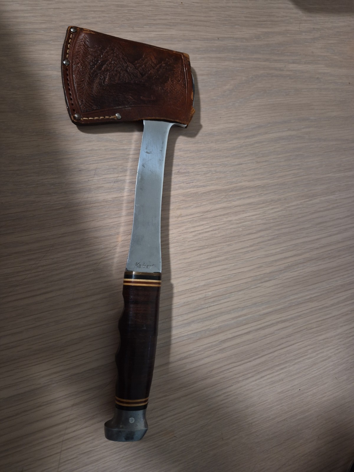 Vintage Kabar Hatchet With Sheath