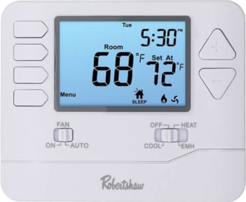 Robertshaw RS9210 Programmable Wall Thermostat, Multi-Stage - 2 Heat / 1 Cool