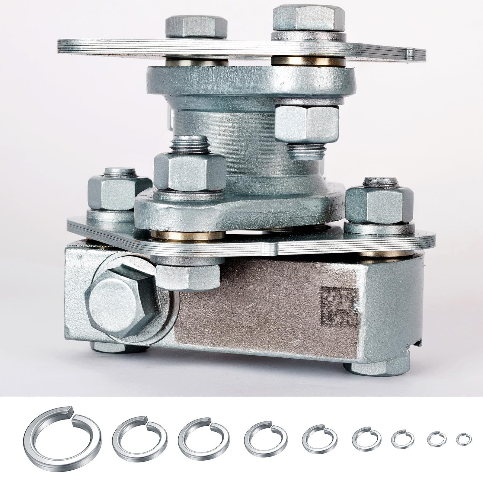 900 PCS Stainless Steel Spring Lock Washer, Split Lock Washer, Split Ring Was...