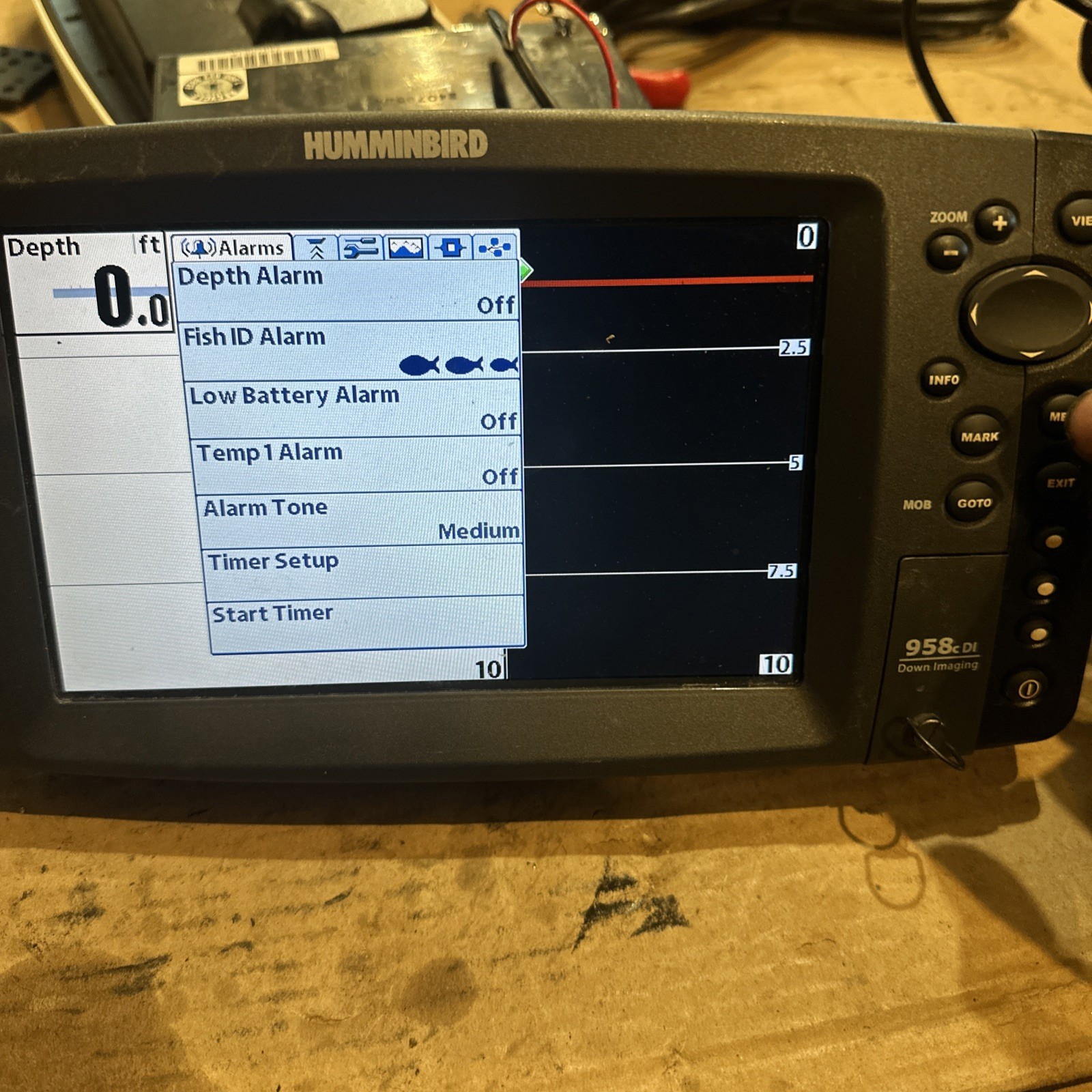 Humminbird 958c DI Head Unit Depthfinder Graph