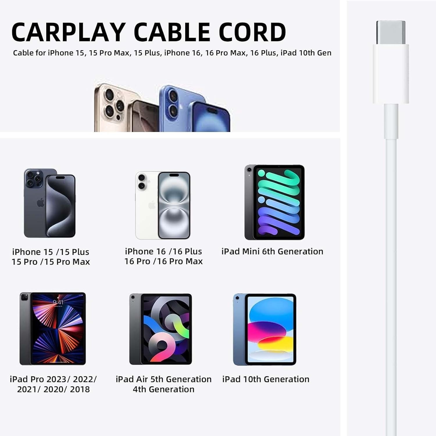 2 Pack 3 FT USB A to USB C Cable for iPhone 15/16 and Android Type C, BRAND NEW