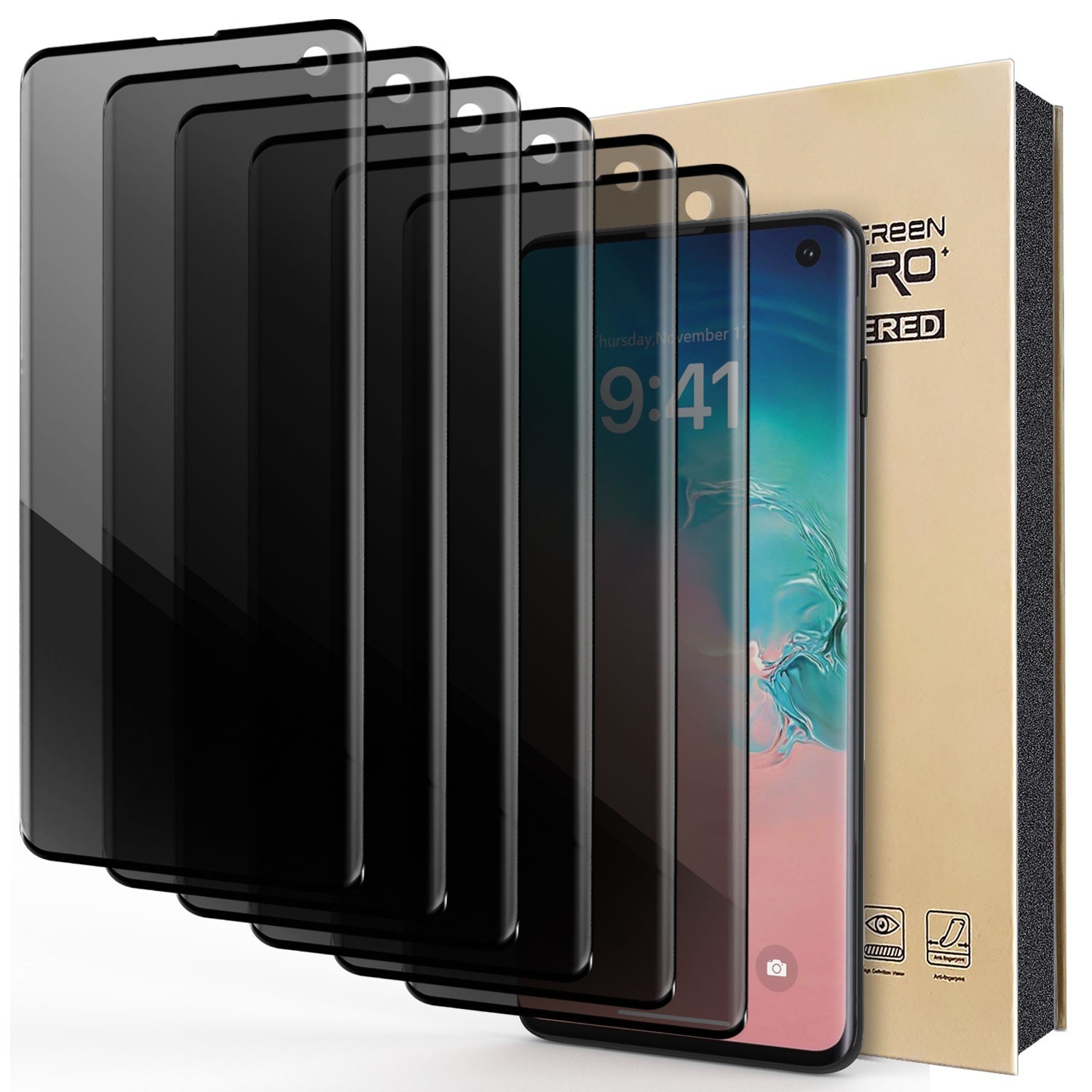 Privacy Screen protector Tempered Glass For Samsung Galaxy S10 / S10 Plus / S10e