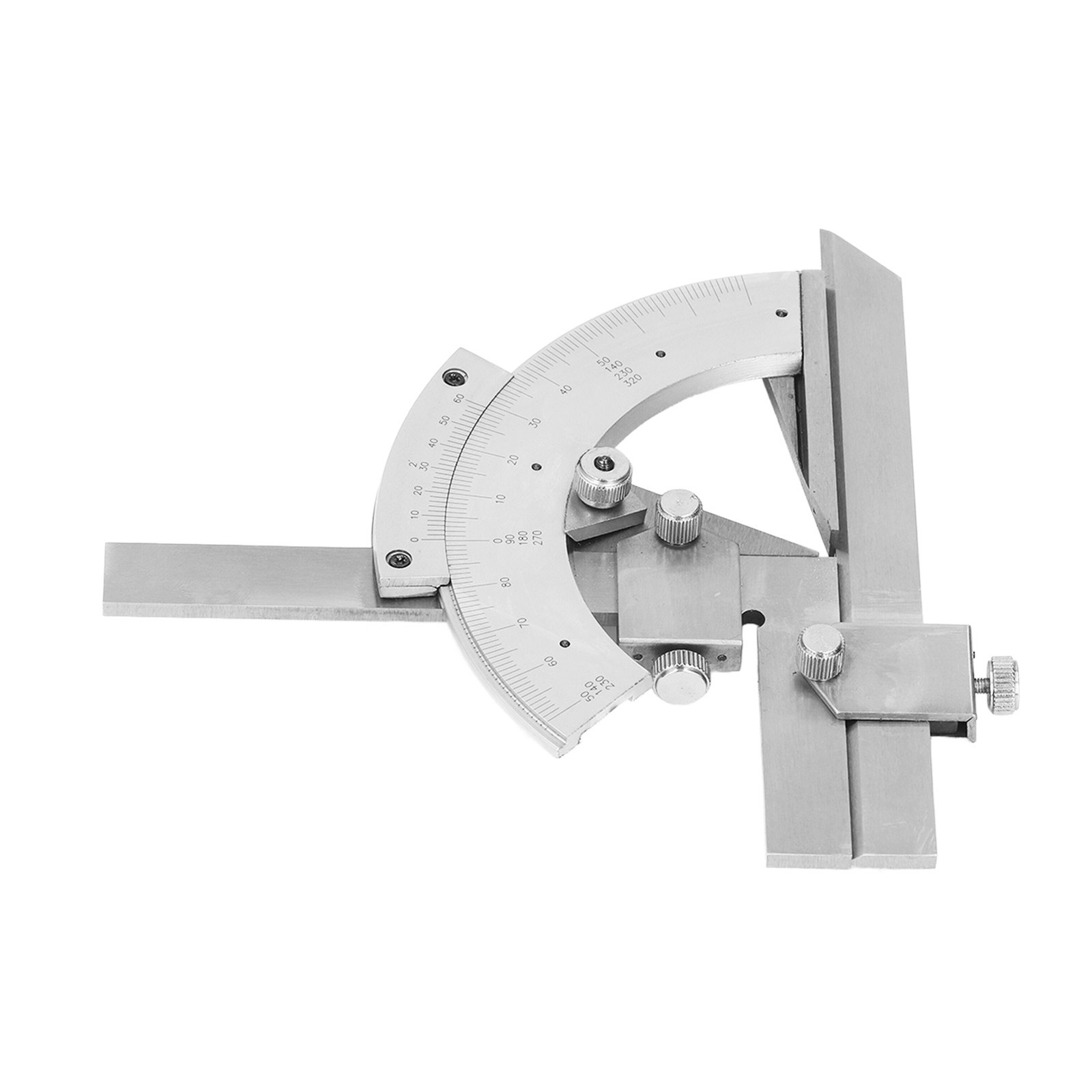 Vernier Bevel Protractor 0-320° Fine Tuning Angle Finder Measuring Ruler Part