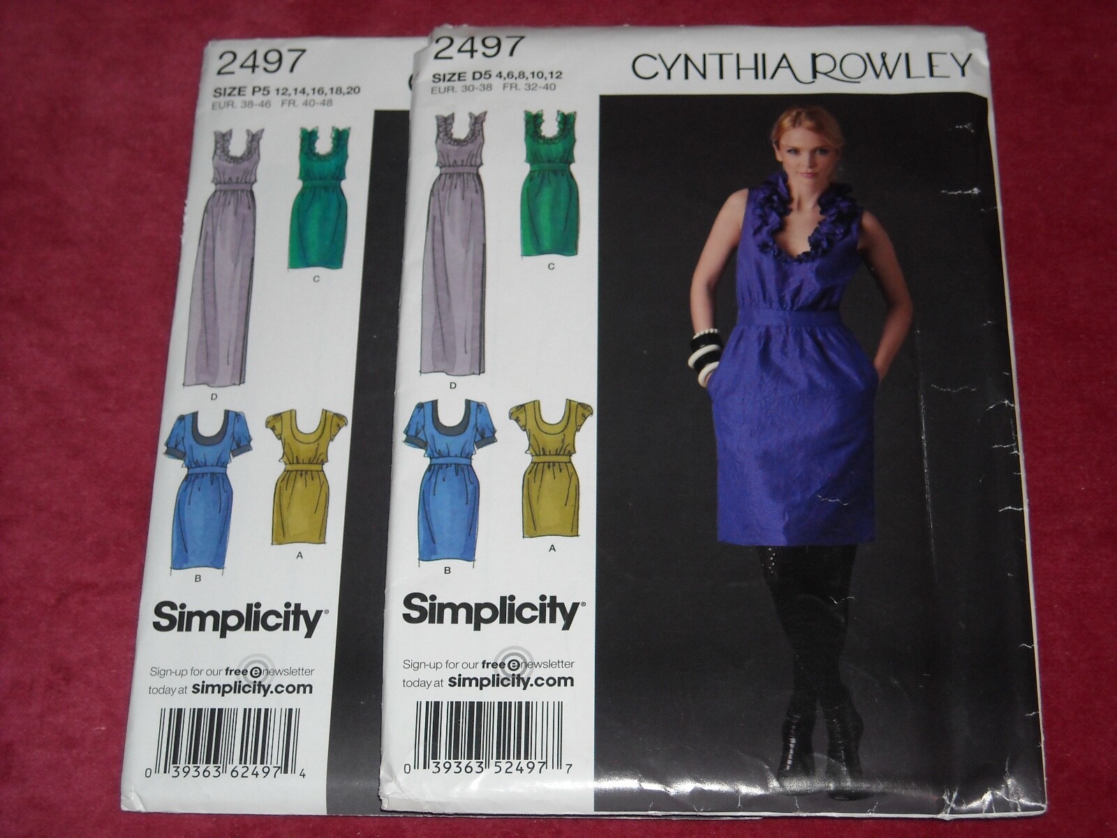 🌸 SIMPLICITY #2497 - DESIGNER CYNTHIA ROWLEY - DAY/EVENING DRESS PATTERN 4-20FF