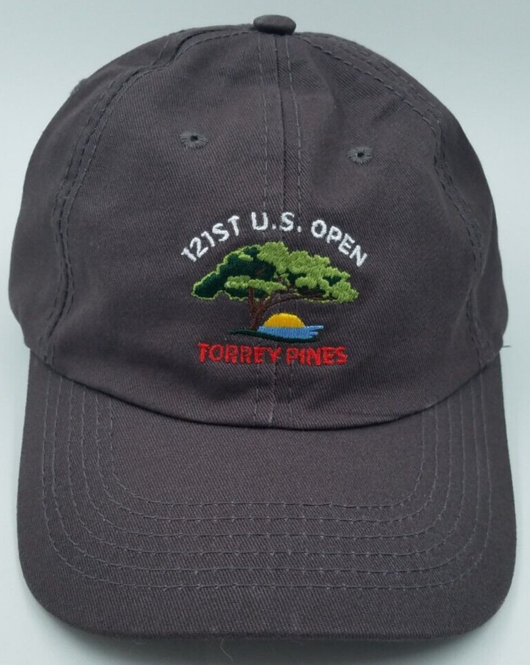 Golf Hat Cap Torrey Pines 121st U.S. Open USGA Member Gray Adjustable Strapback