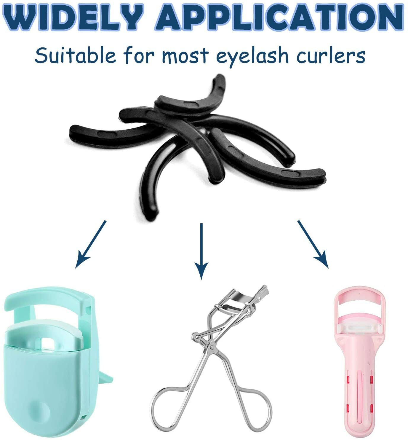 Eyelash Curler Refill Rubber Pads Make Up Tool Replacement Circle Cosmetic Clips