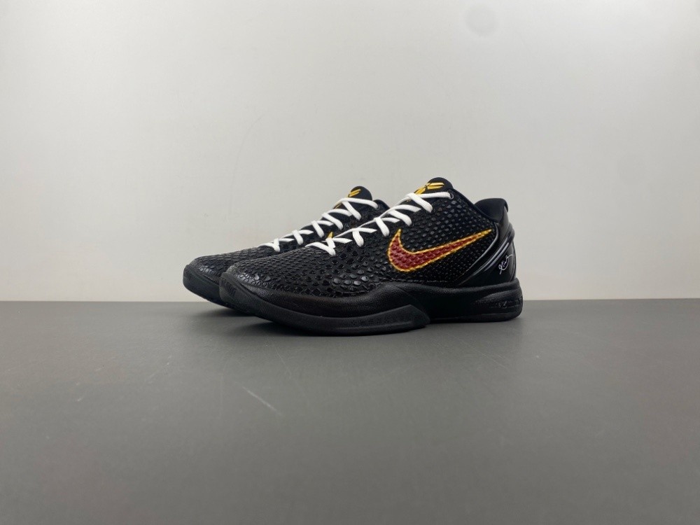 PE2025-103 Zoom Kobe 6 Protro Mamba Black Gold Red Accent
