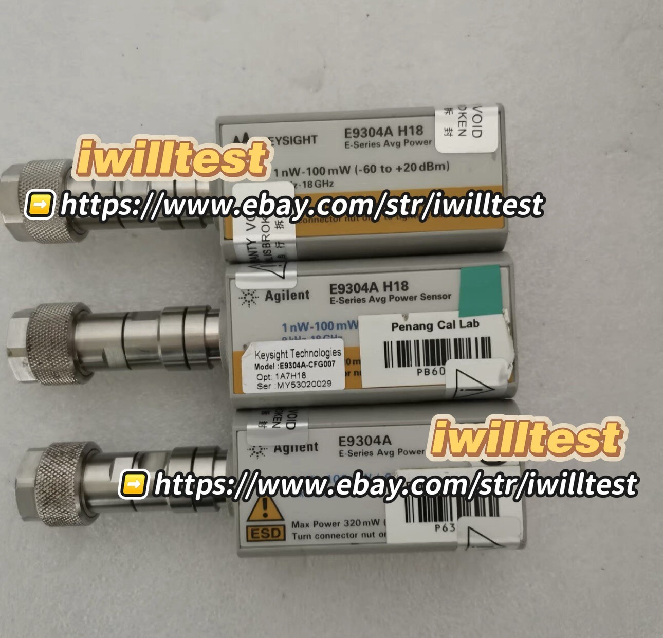 HP/AGILENT/KEYSIGHT E9304A 18ghz Average Power Sensor opt:H18-