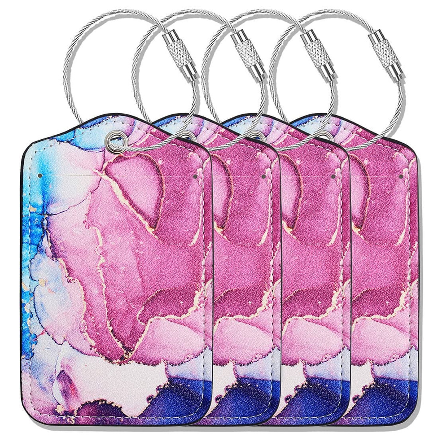 Luggage Tags-Bright Luggage Tags for Suitcases Women Cute Suitcase Tags 4 Pac...