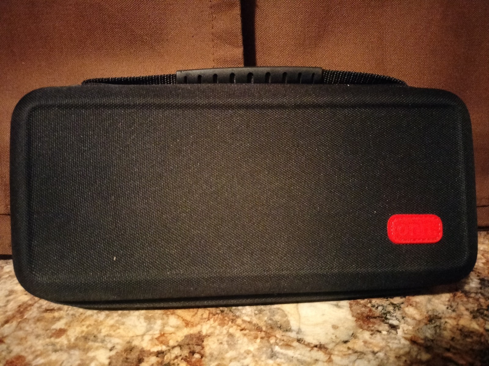 onn. Hard Shell Padded Nylon Carrying Case Black for Nintendo Switch Console
