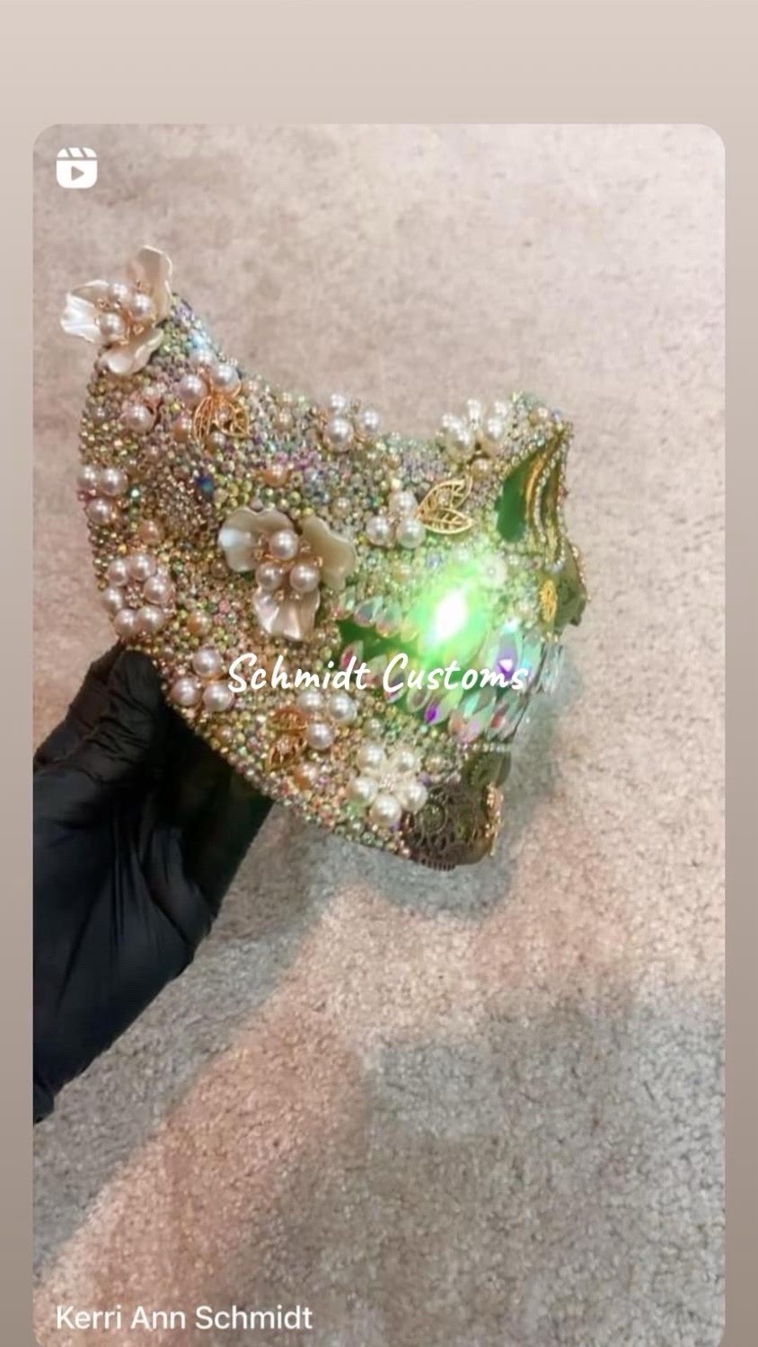 Royal Gears Rhinestone Mask