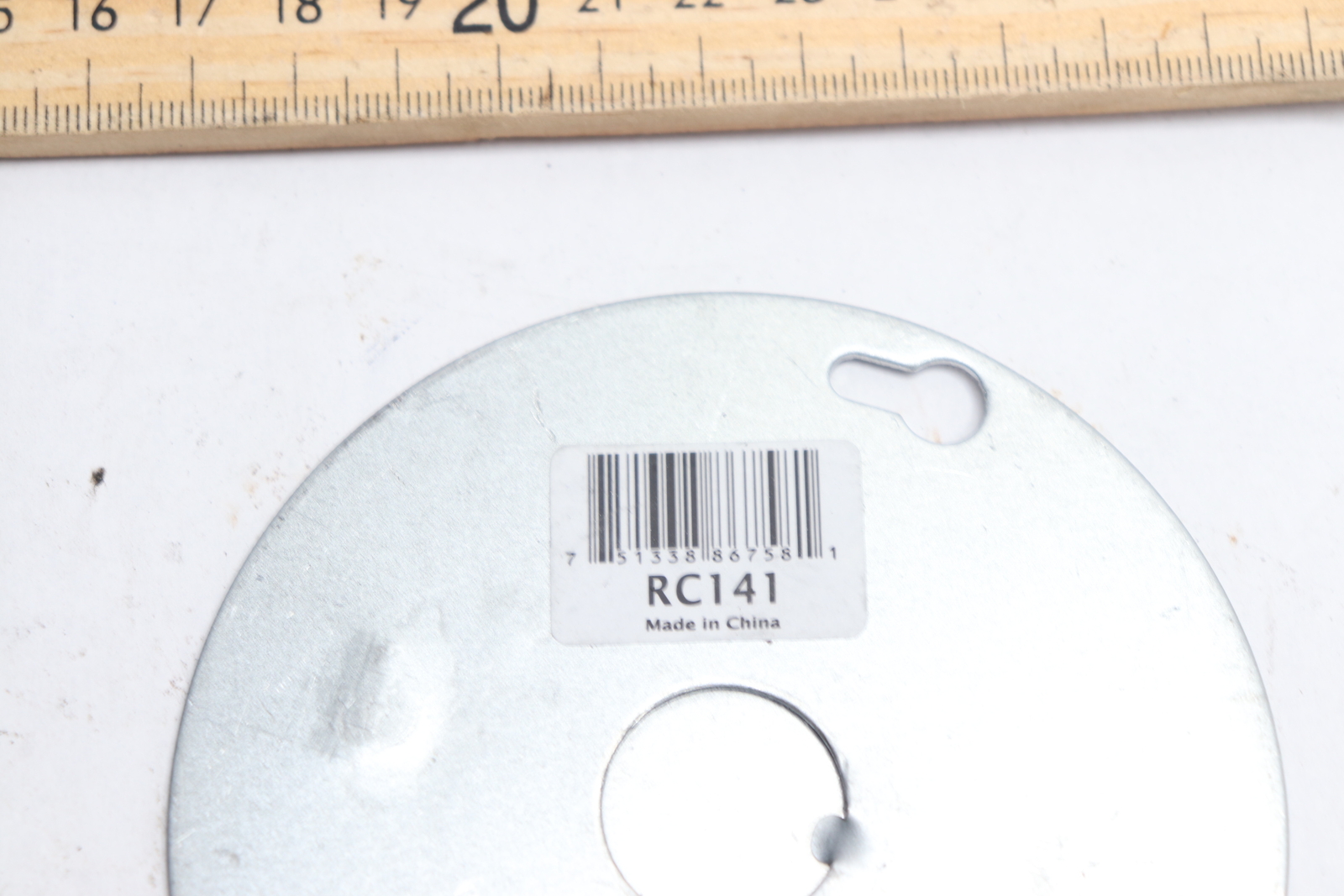 Round Pancake Box Flat Cover Steel 4" x 1/2" KO RC141