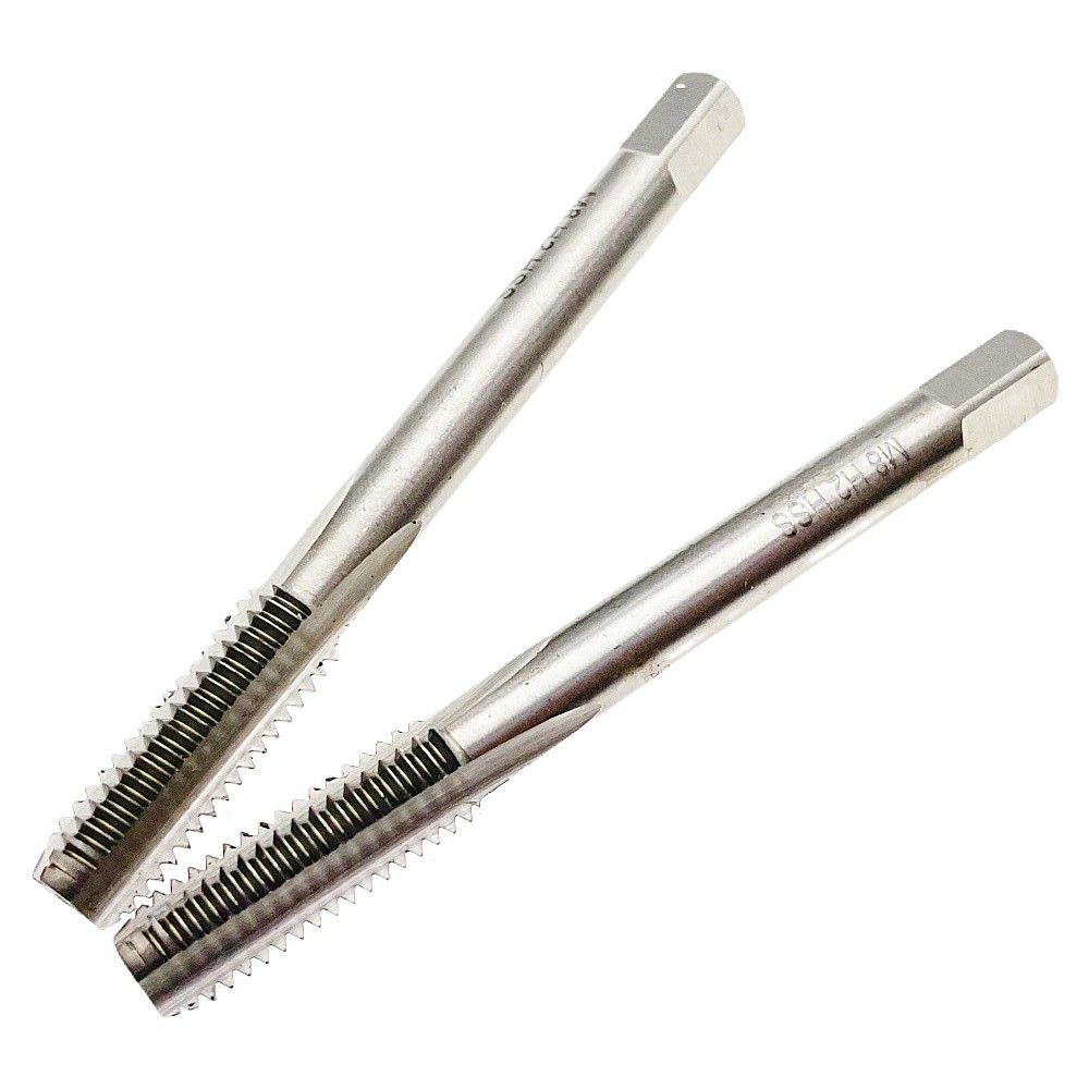 2Pc M8 x 1.25 Tap RH Right Hand M8 x 1.25mm HSS Metric Thread Tap Tool