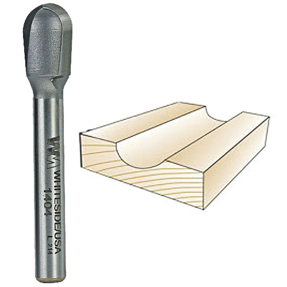Whiteside Core Box Bit 1/4 in. SH x 1/4 in. R x 1/2 in. CD