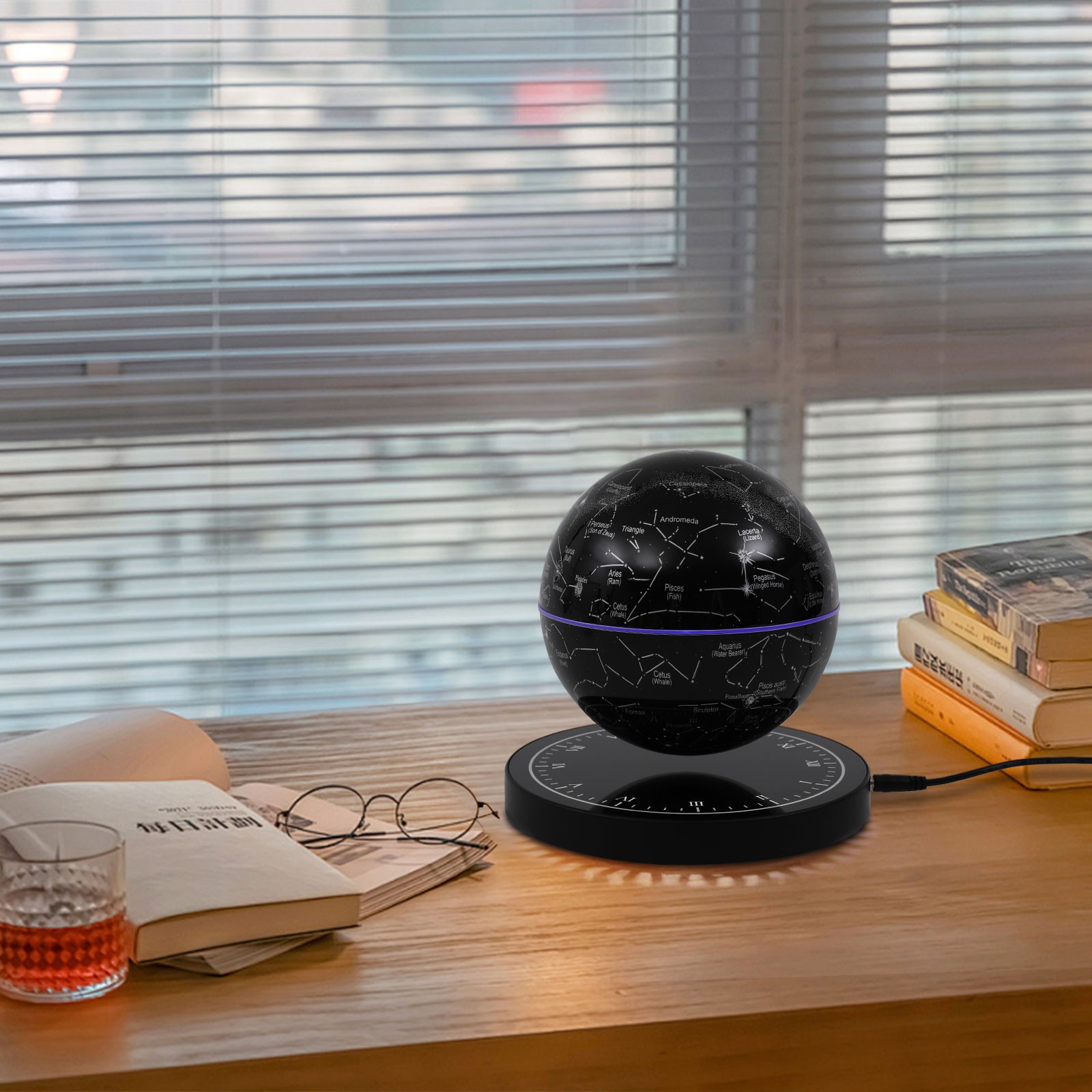 6in Magnetic Levitating Globe with LED Floating Globe Auto-Rotating Globe
