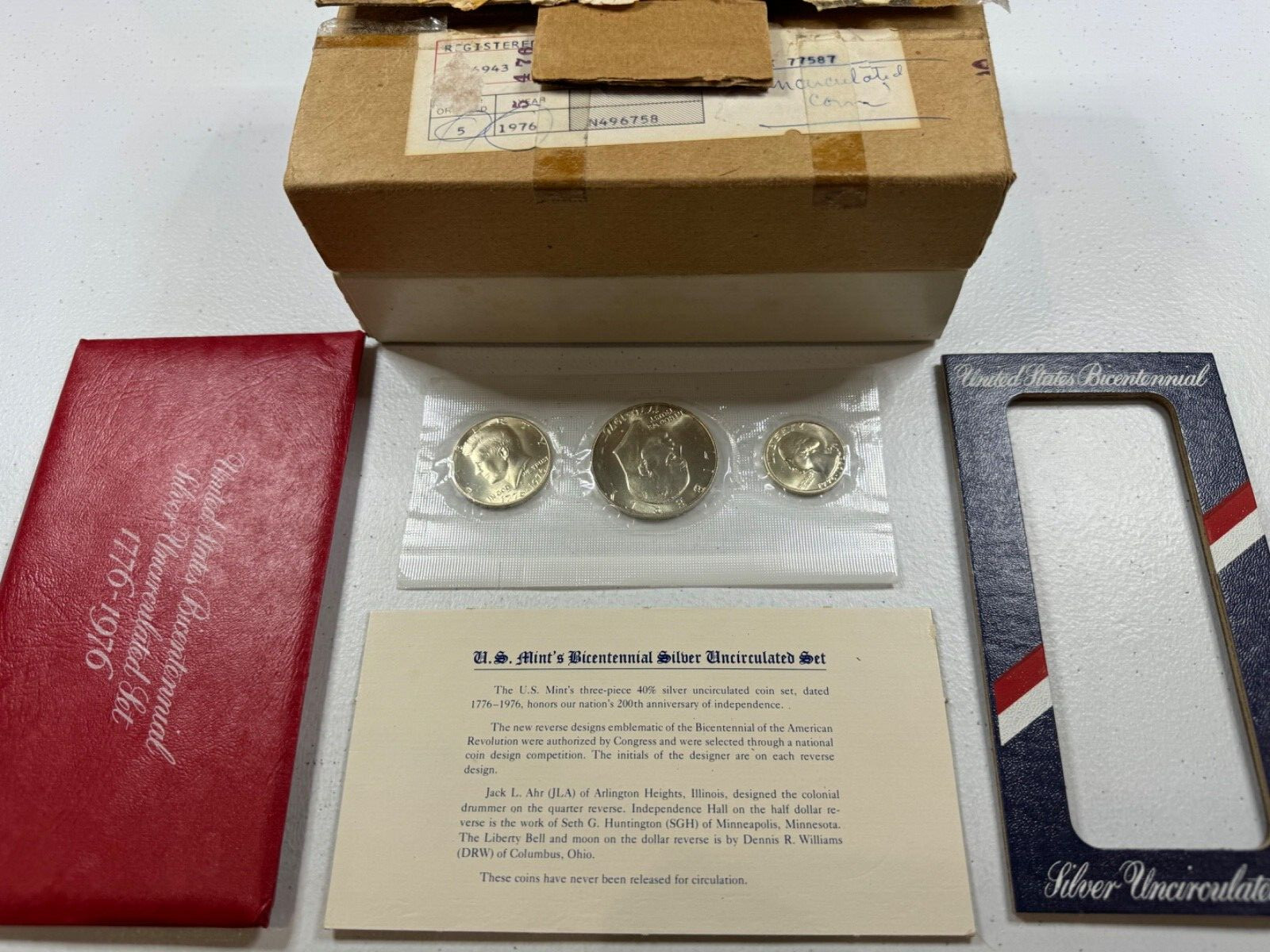 (1)  1976  US MINT SILVER BICENTENNIAL Set,  in all OGP,  LOTS OF LUSTER, GREAT!