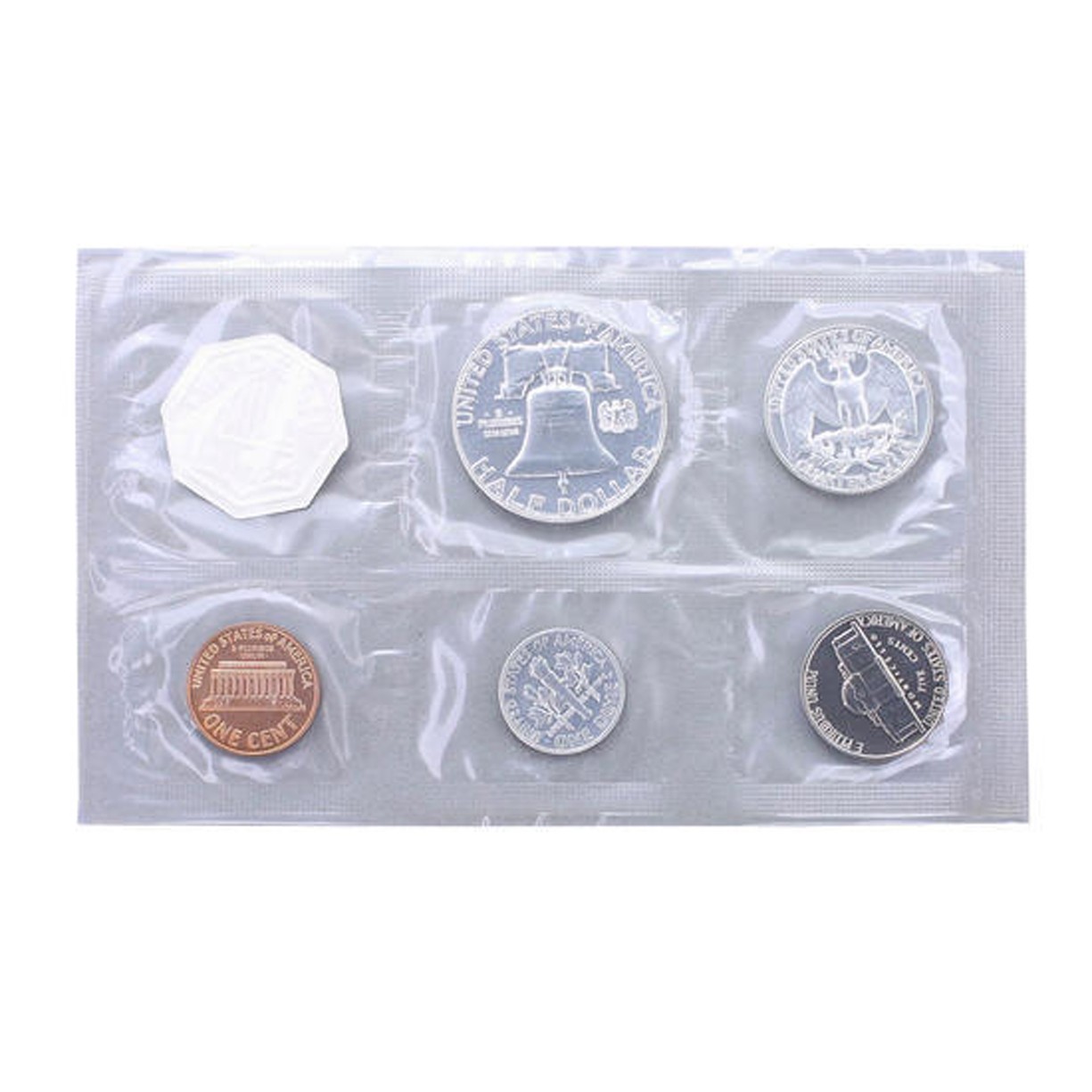 1962 Proof set Original Envelope 90% Silver US Mint (OGP) - 5 Coins