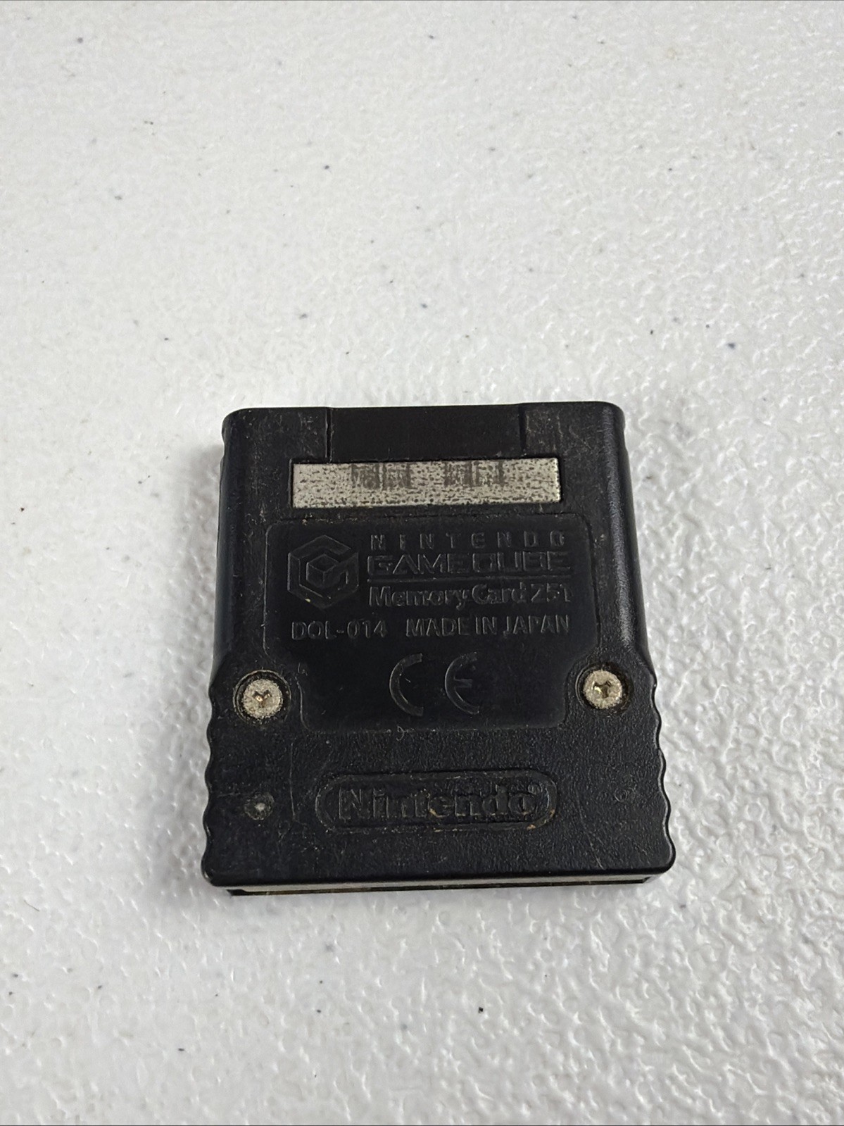 Official Nintendo GameCube Black Memory Card (DOL-014) Genuine OEM Tested