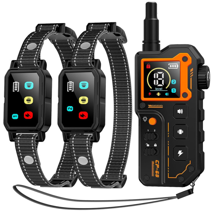 Collar de entrenamiento para 2 perros con control remoto y largo alcance, Nuevo