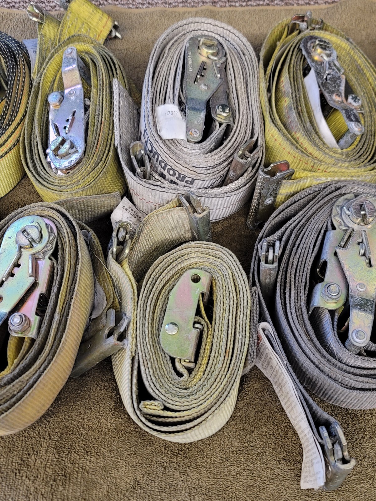 14 Cargo Ratchet Straps Hold Down Tie Down 2" 12' E Track Mytee Uscc US Logistic