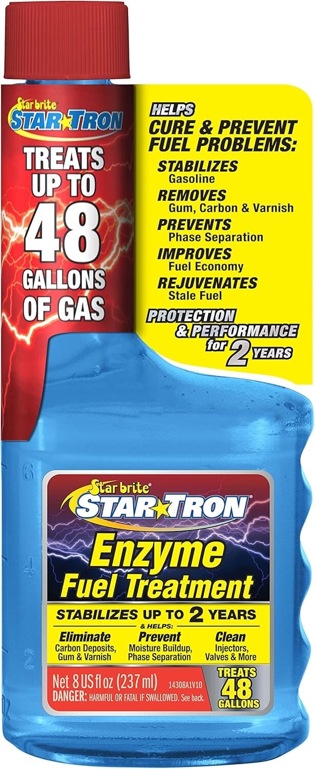 Star Tron Enzyme Fuel Stabilizer - 1 oz Treats 6 Gallons - Maximize Performance