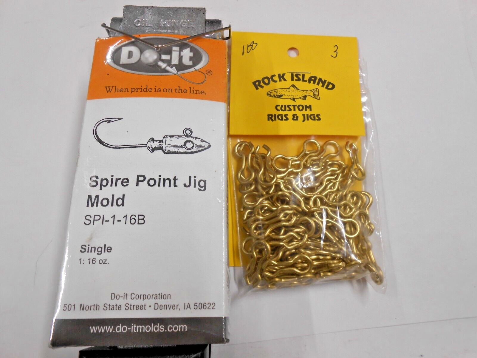 3381 Do-It Spire Point Head Jig Mold 16 oz 100 # 3 Brass Wire Eyes Included