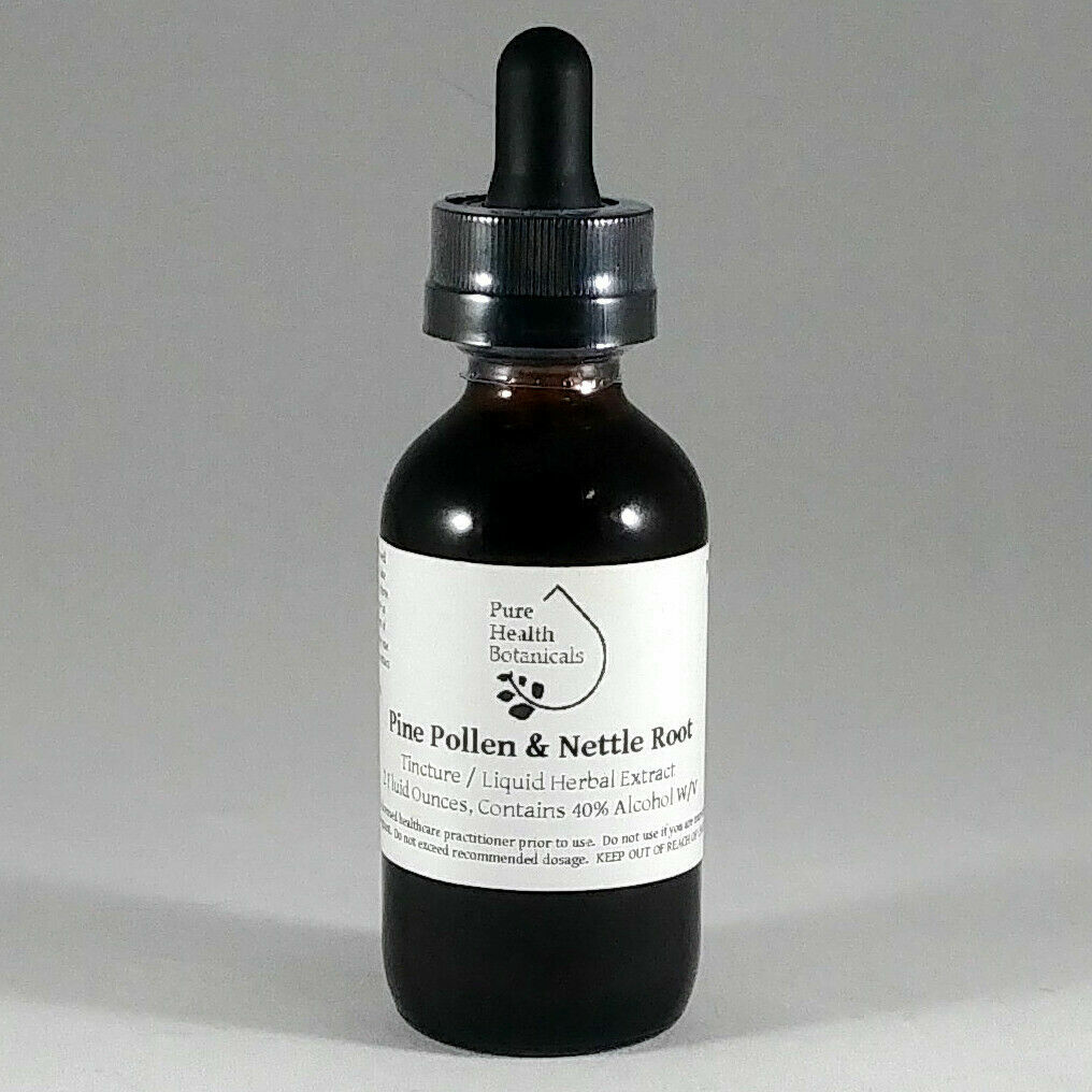 Pine Pollen & Nettle Root Combination Tincture/Extract, Multiple Sizes
