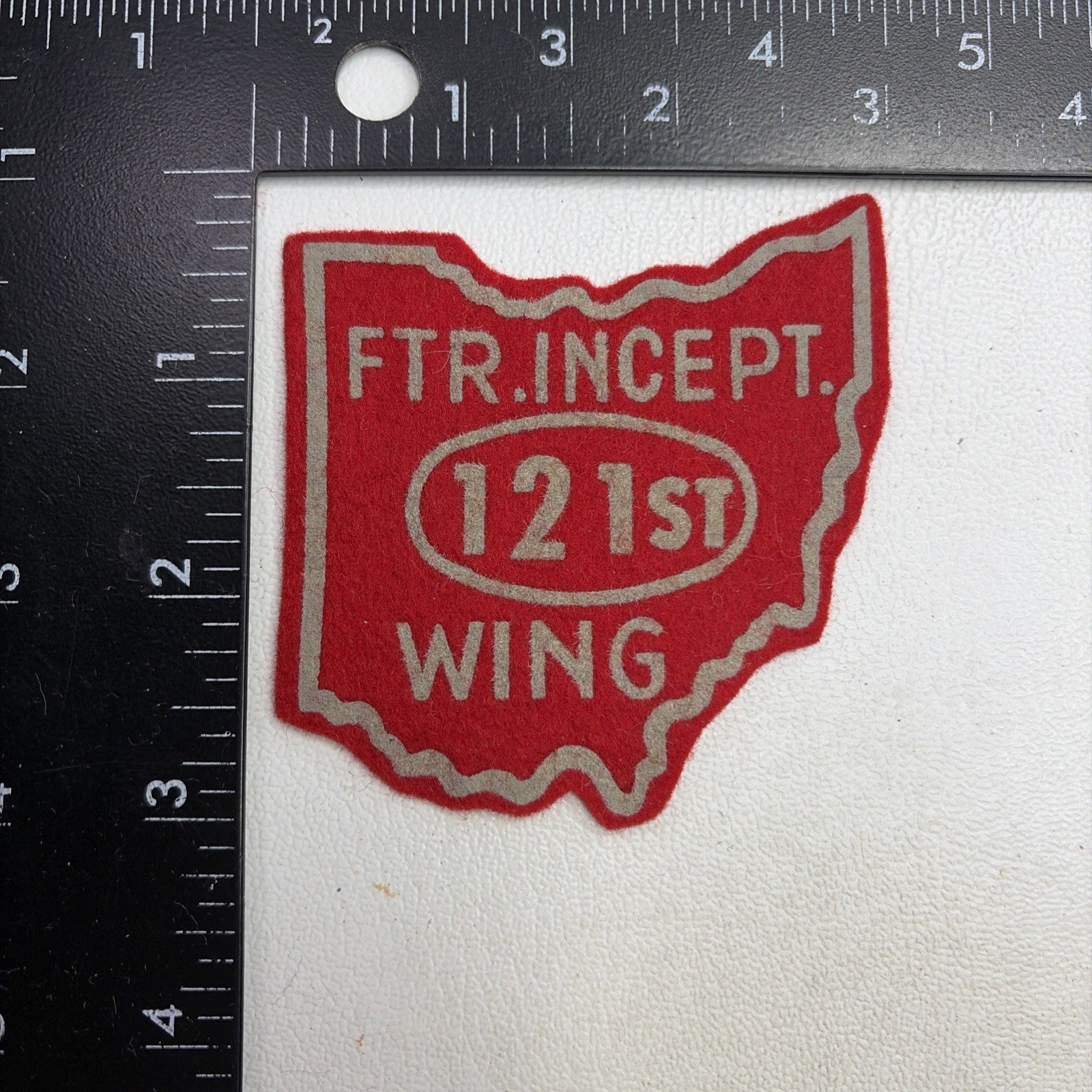 Vtg 1950s OHIO AIR NATIONAL GUARD 121ST FIGHTER INTERCEPTOR WING Felt Patch 65S7