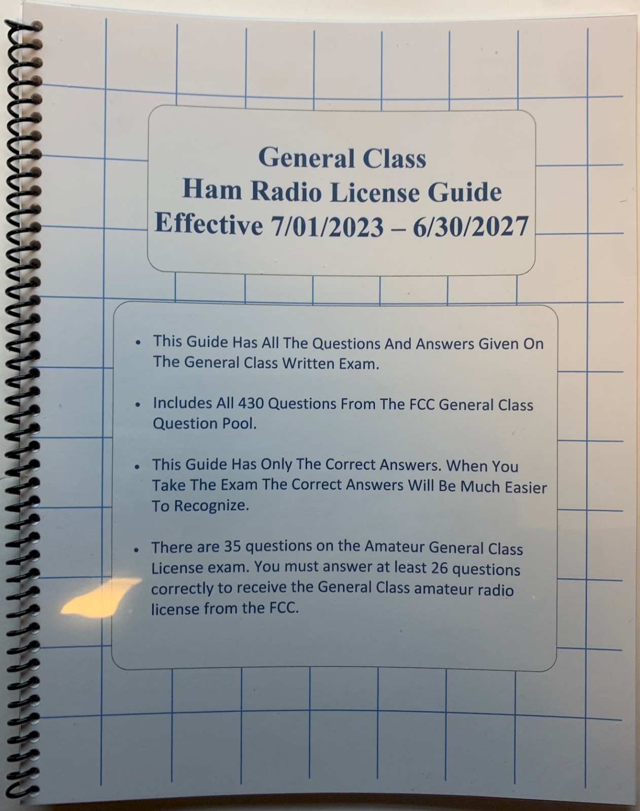 48 Page Ham Radio General Class License Study Guide Manual All Questions/Answers