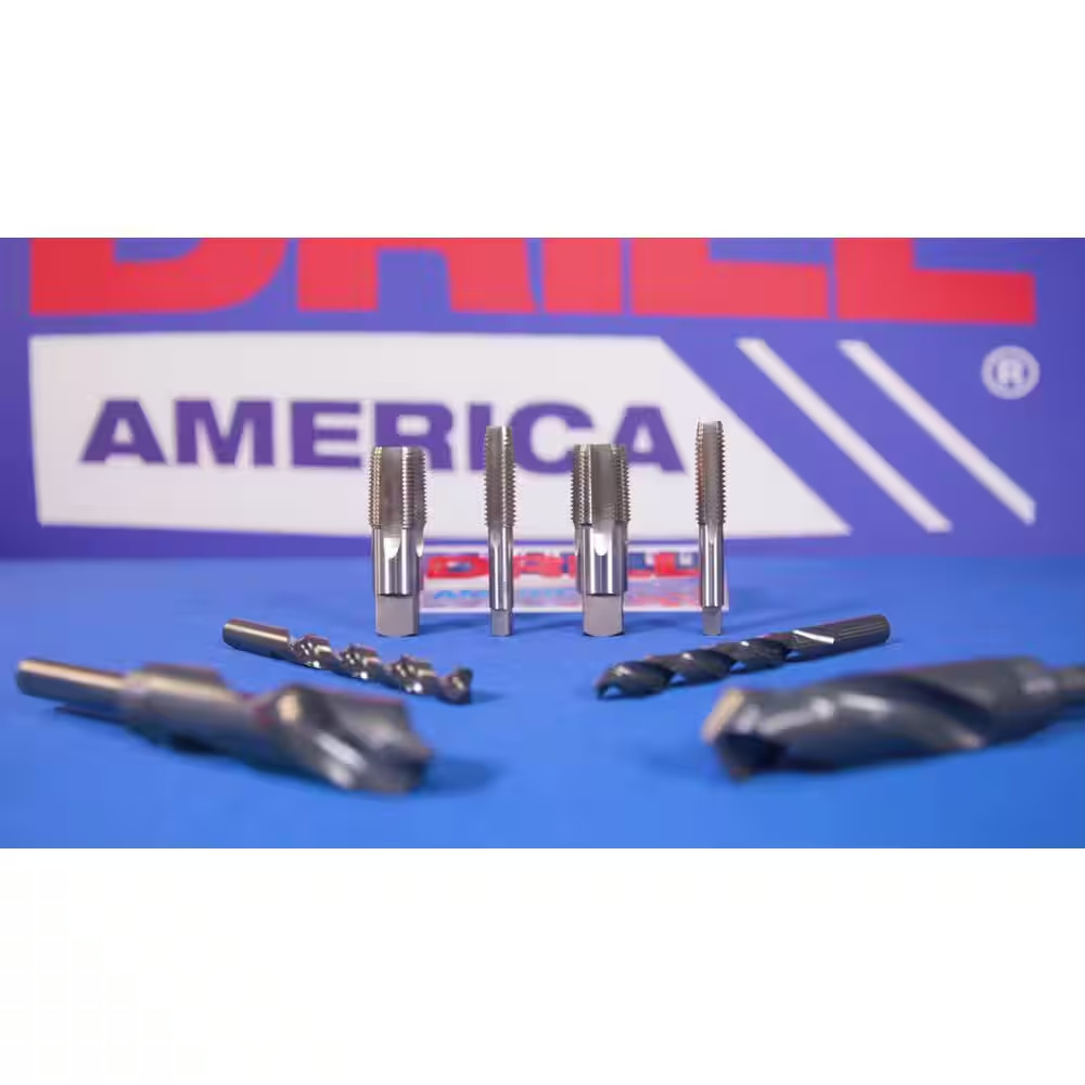 3/4 In. Carbon Steel NPT Pipe Tap and 59/64 In. High Speed Steel Drill Bit Set (