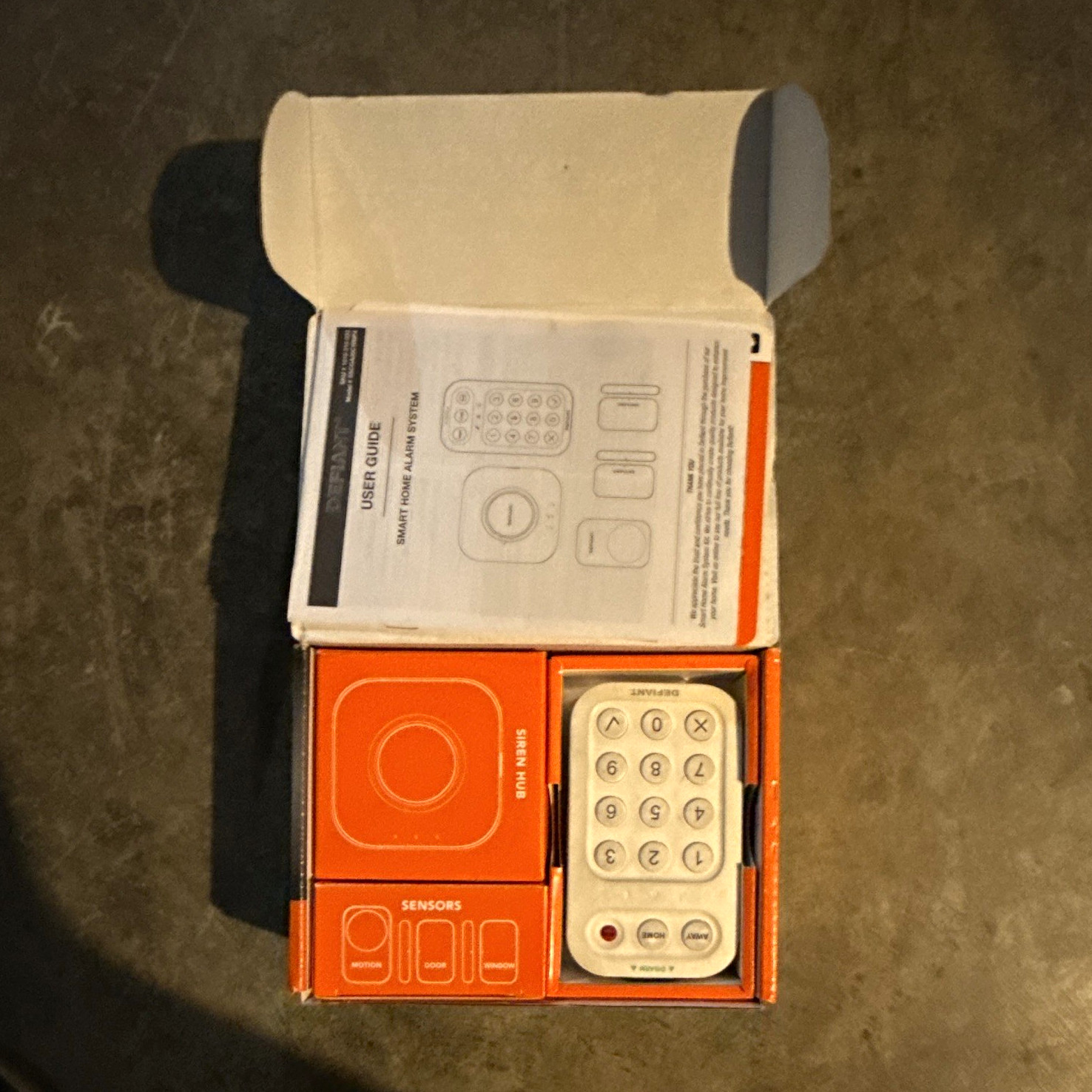 Defiant Smart Home Alarm System Kit Wi-Fi App, Alexa/Google, Keypad+Sensors