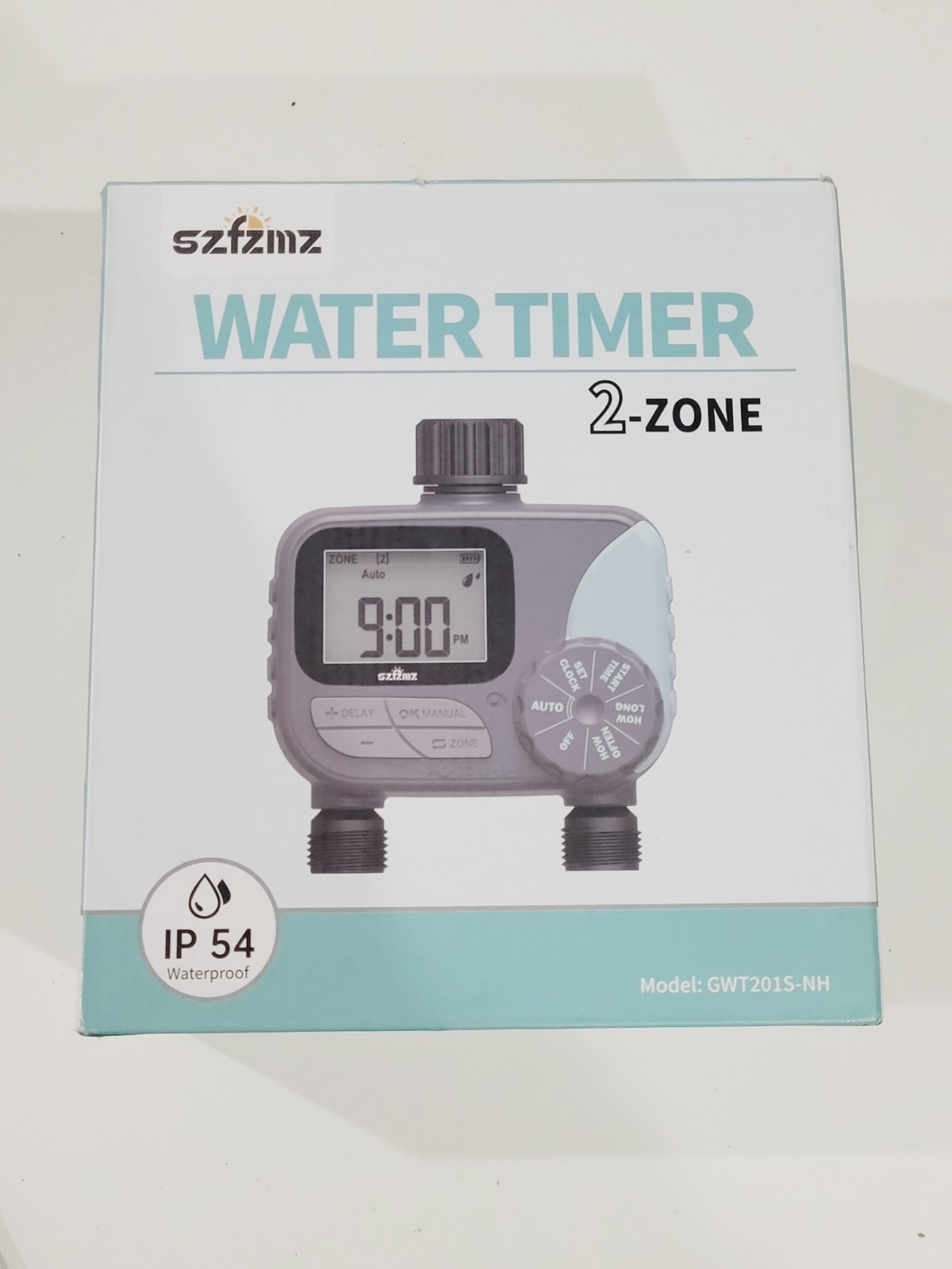 Water Timer for Garden Hose Programmable, 2 Zone Sprinkler Timer with Rain Delay