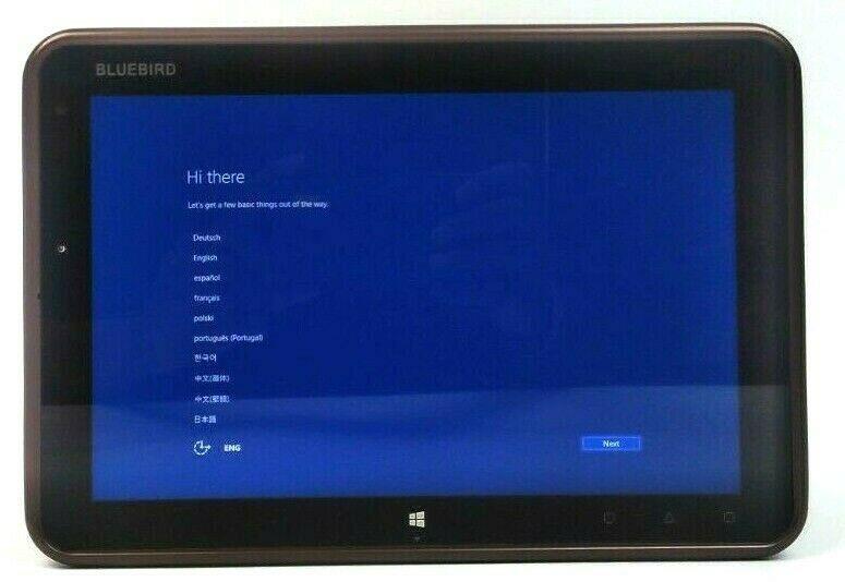 Bluebird ET100-WNLH Rugged Touch Mobile Tablet Computer Win 10 10.1" WXGA