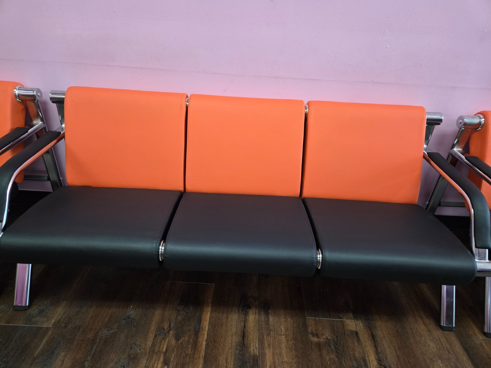 Office Reception Chair Set Leather Clinic Waiting Room Bench Visitor Guest Sofa