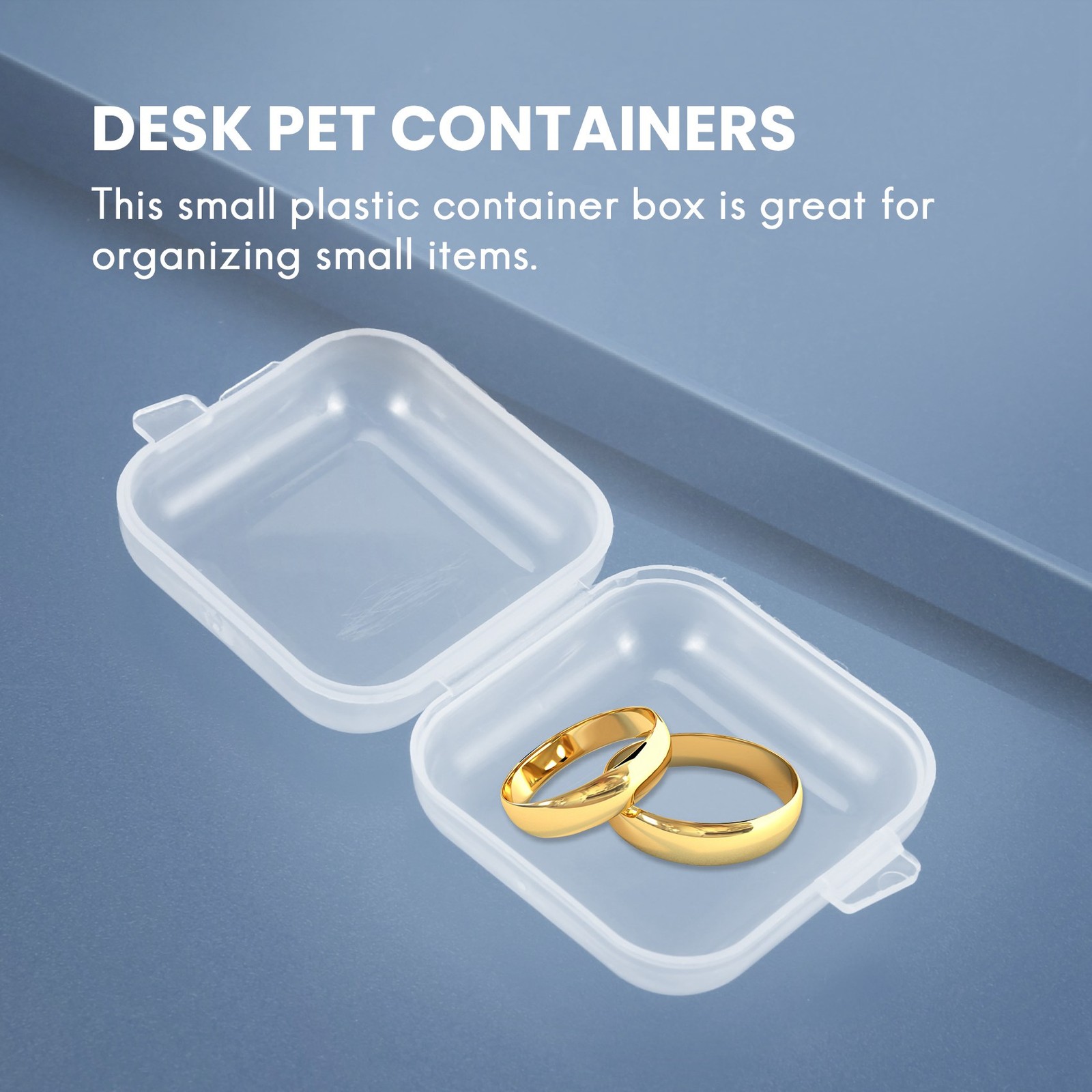 50Packs Small Clear Plastic Storage Containers,Mixed Empty , Case with Lids7482