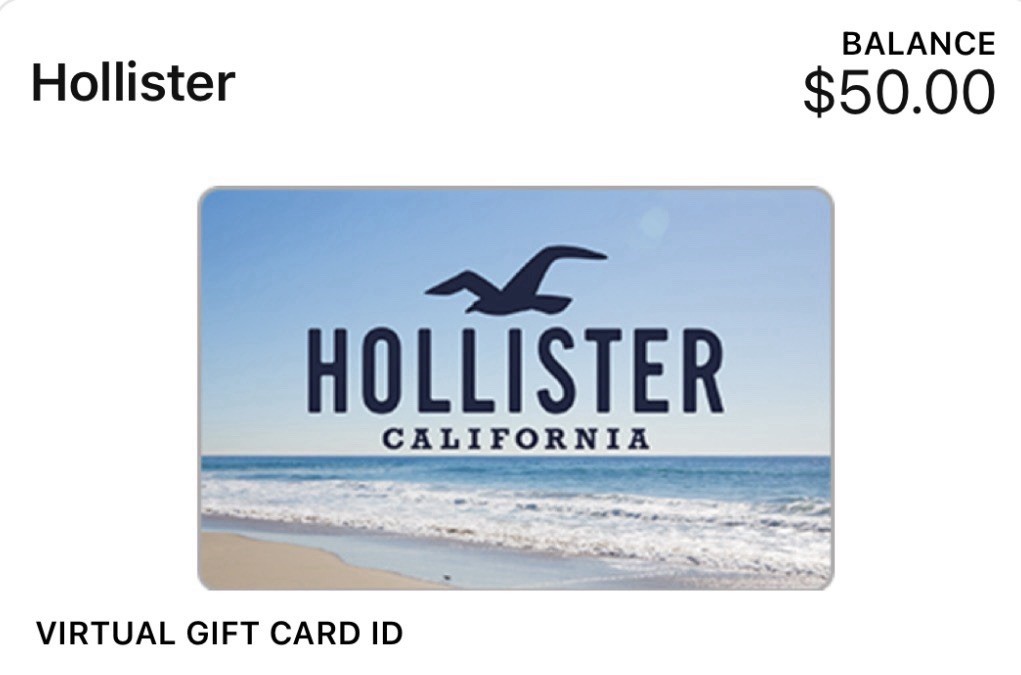 Hollister  $50 E Gift Card