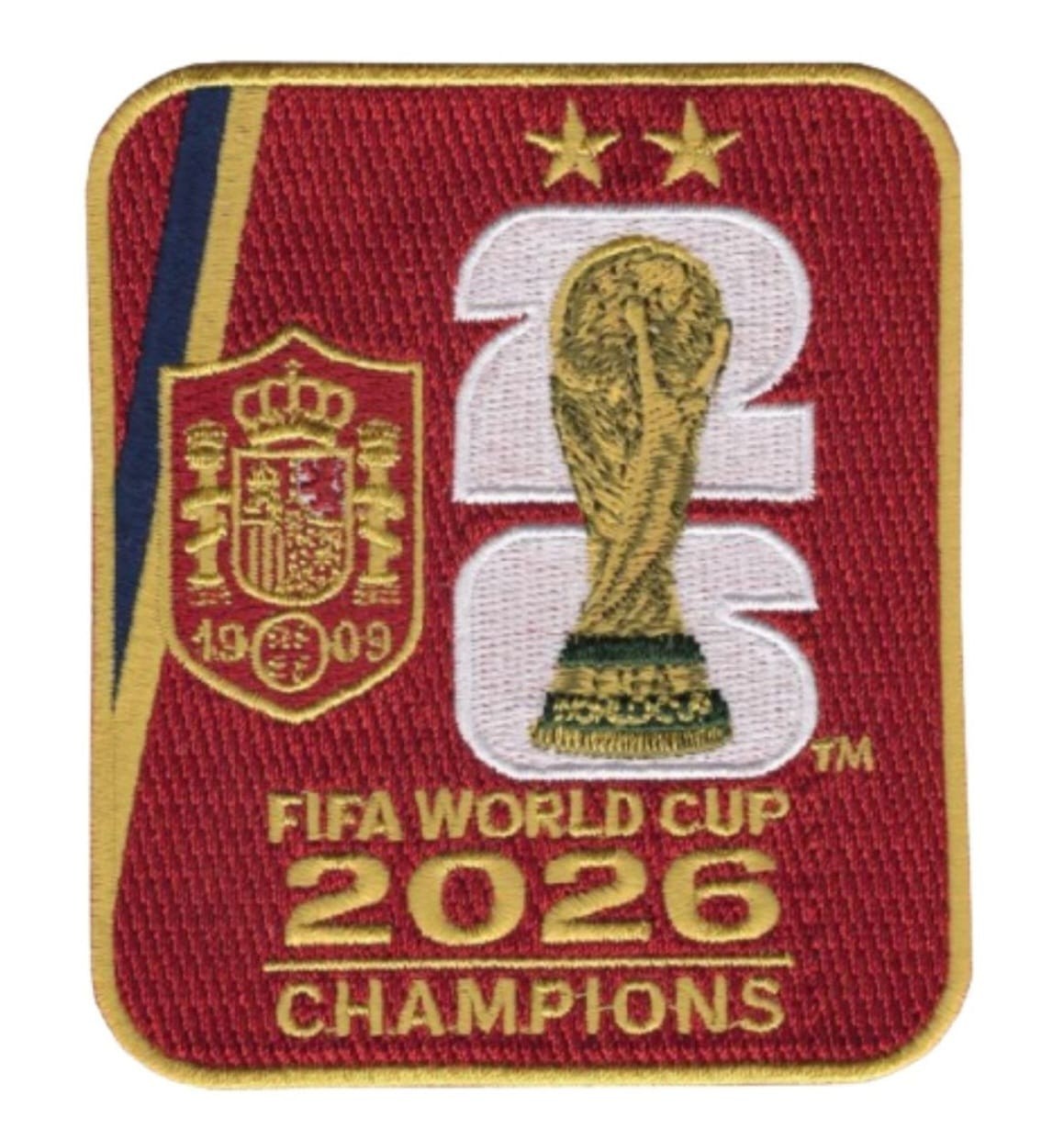 Soccer world cup Spain Espana champion 2026 3.3 inch patch iron on