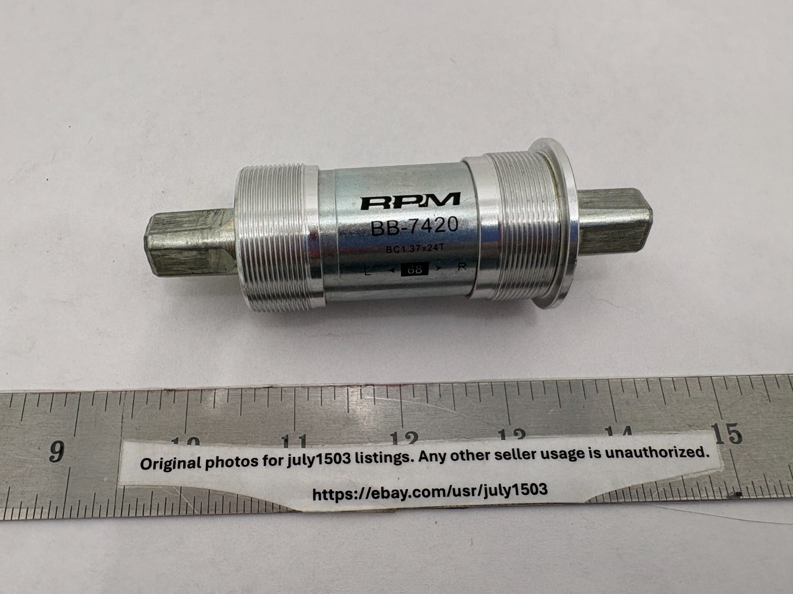 (1) USED RPM Bottom Bracket BB-7420 - 68 BC1.37x24T 68 - READ! (dd)