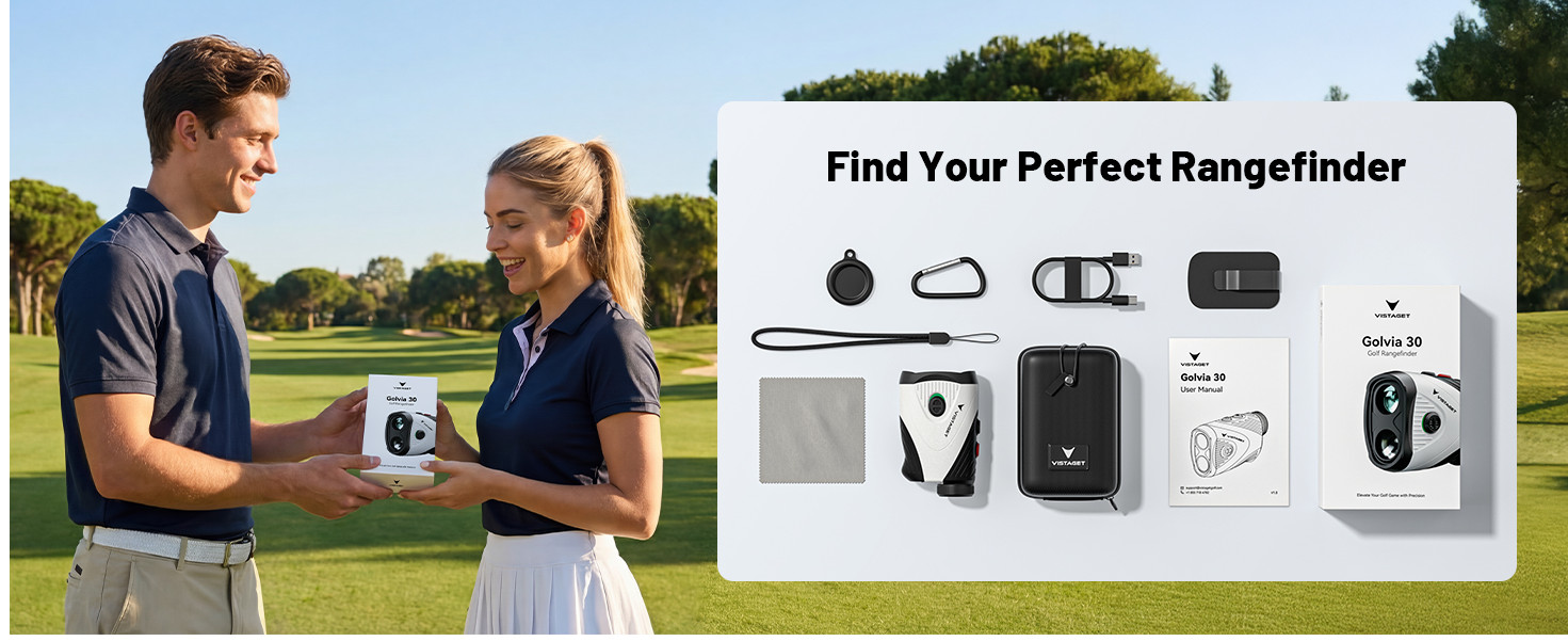 Golf Rangefinder 1200 Yd. Slope Switch Flag Lock Vibration 7X USB-C Rechargeable