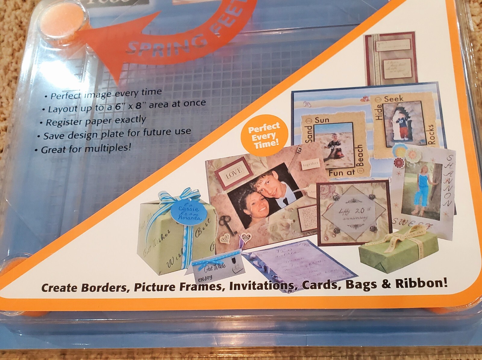 Easy Stamp Press by Fiskars Perfect Image Every Time Borders Picture Frames More