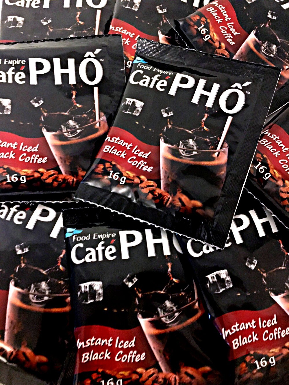 Cafe Pho Instant Iced Black Coffee 100 Sachets x 16g~04/16/2028