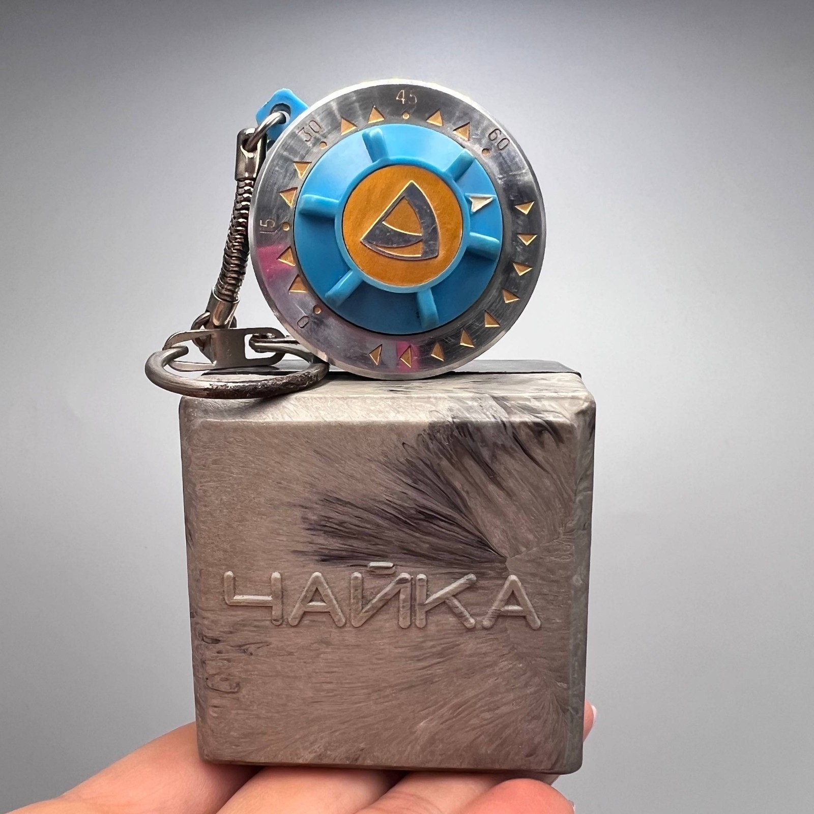 Vintage 1992 Chaika Mechanical Timer Keychain USSR Space Limited Box Instruction