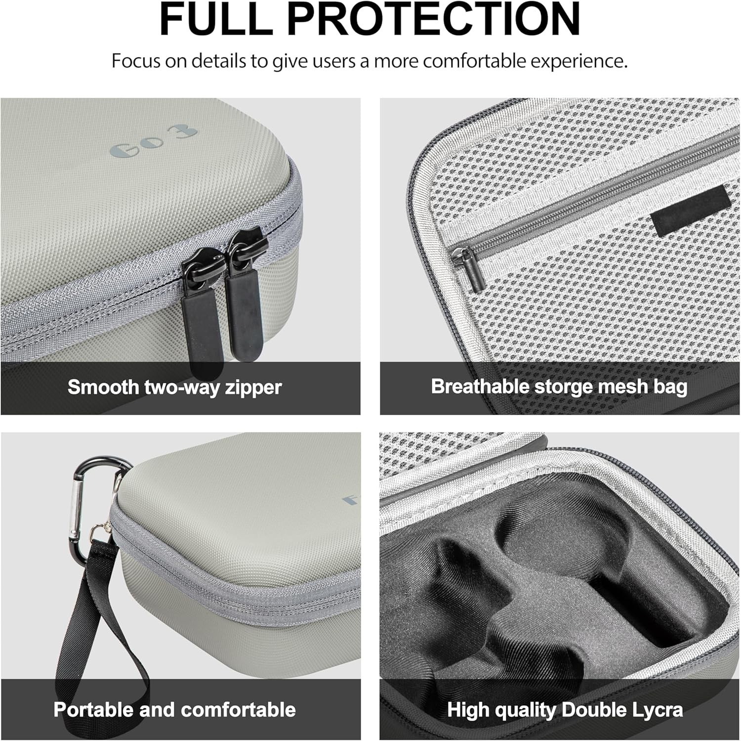Carrying Case for Insta360 GO 3S Action, Storage Bag Mini Protective Case Com...