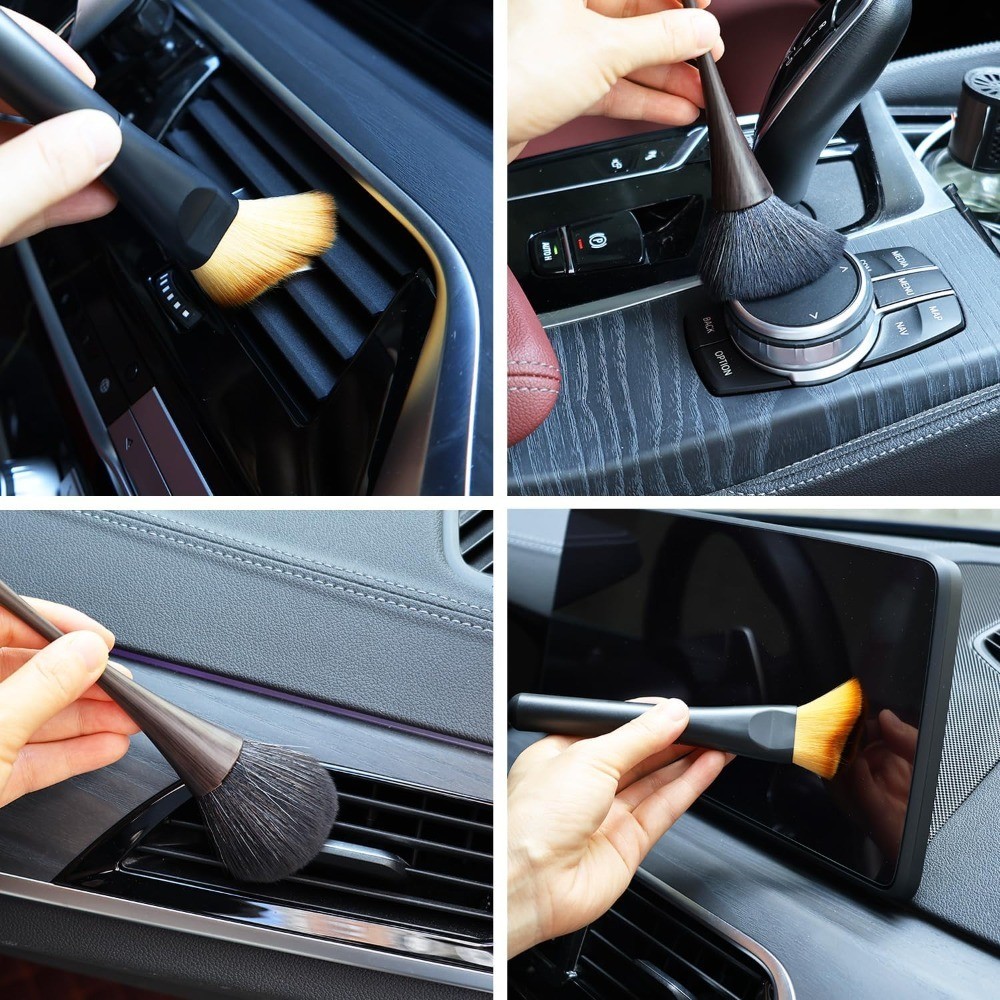 Exquisite Soft Bristle Dusting Brush Set for Cars Models Crafts